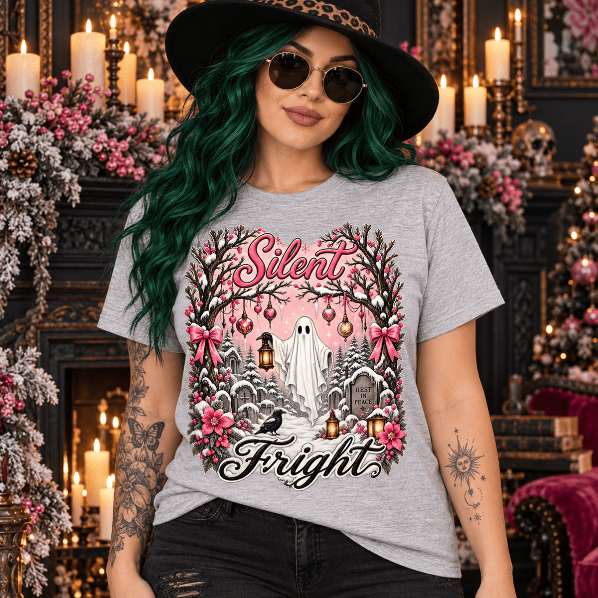 Silent Frights T-Shirt — Cute Retro Ghost Christmas Tee - Boo Crew Boutique