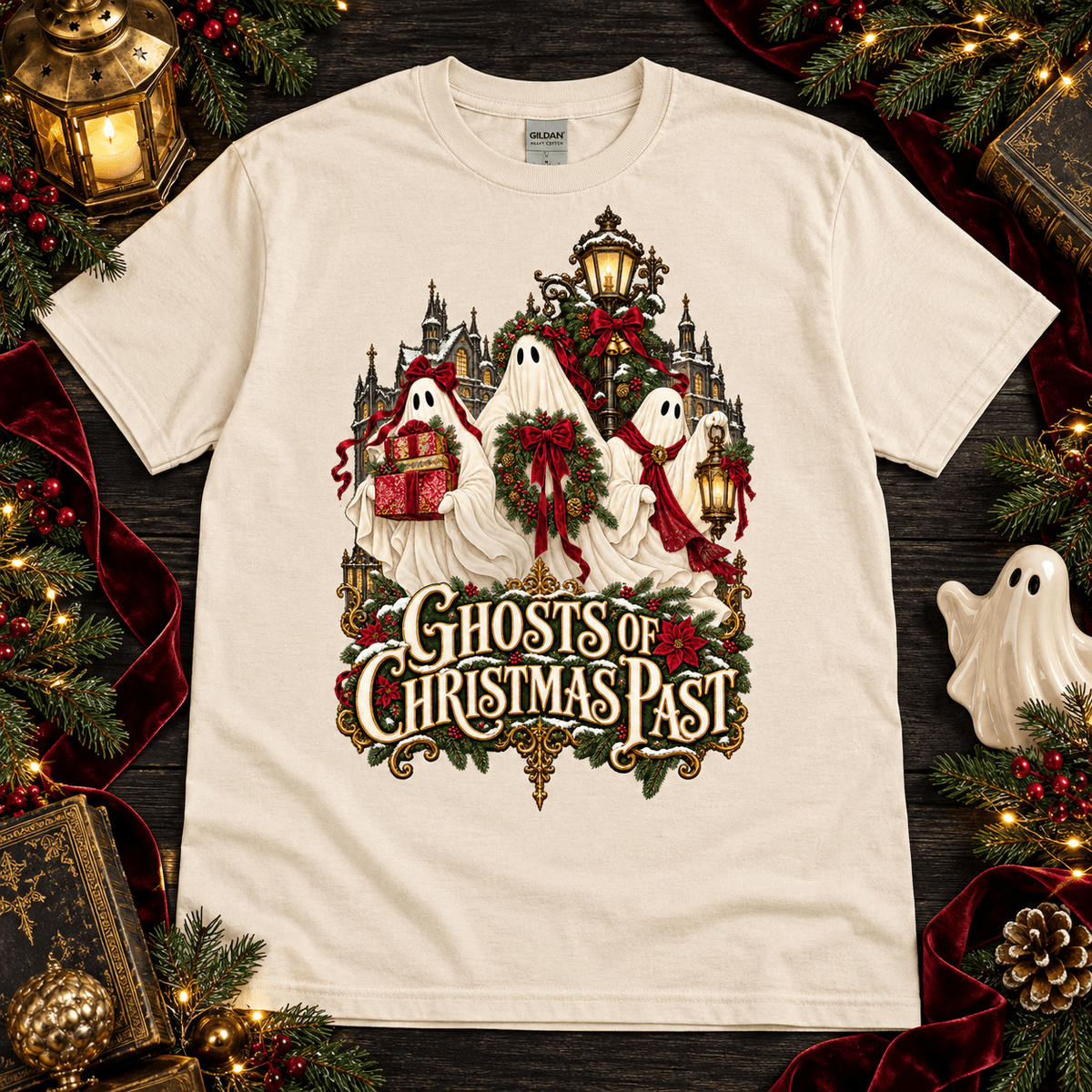 Ghosts of Christmas Past Christmas T-Shirt - Boo Crew Boutique