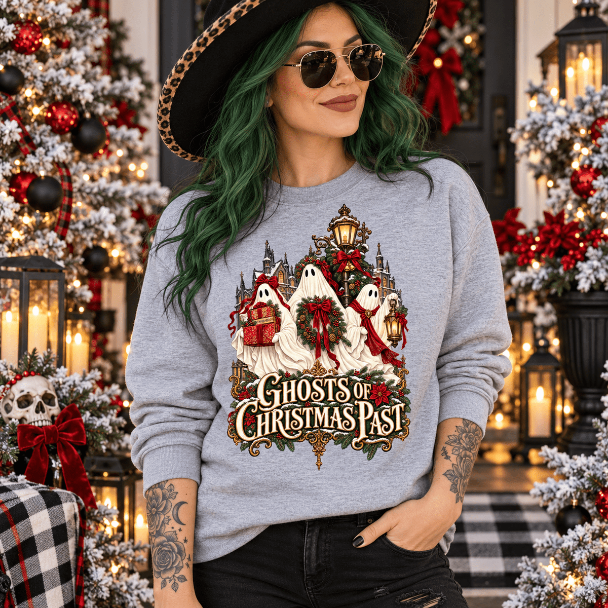 The Ghosts of Christmas Past Holiday Crewneck Sweatshirt - Boo Crew Boutique