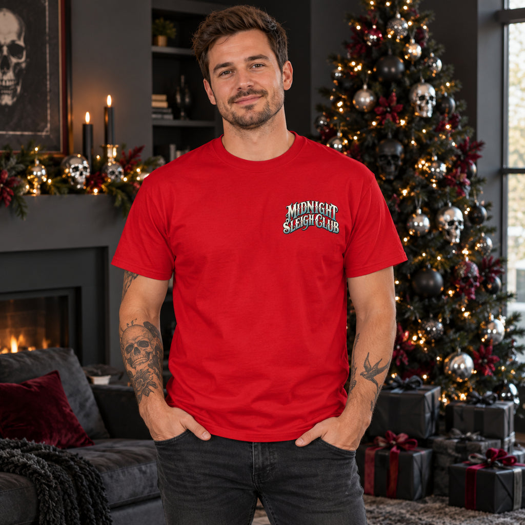 Midnight Sleigh Club Christmas Graphic T-Shirt - Boo Crew Boutique