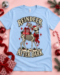Reindeer After Dark Christmas T-Shirt - Boo Crew Boutique