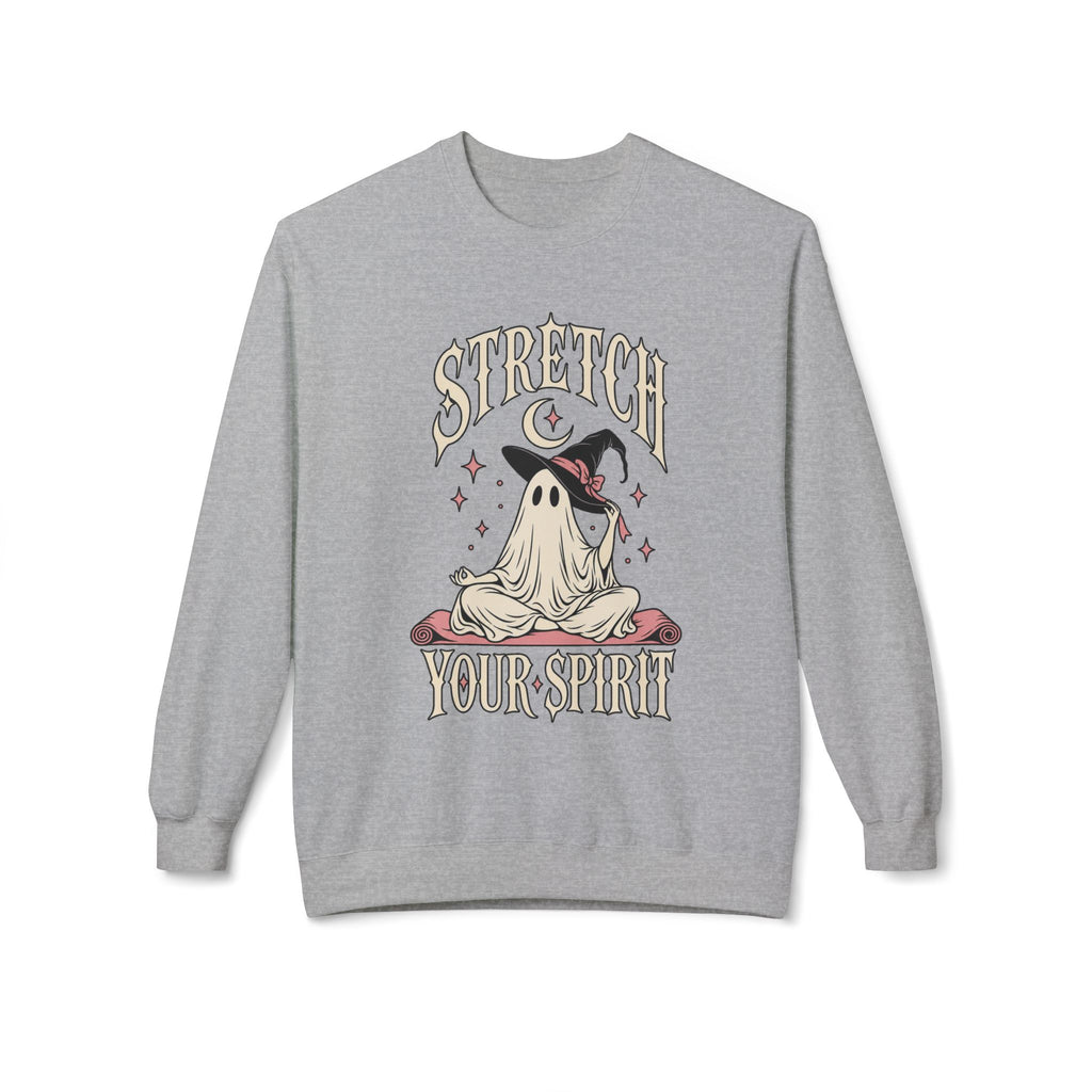 Stretch Your Spirit Halloween Sweatshirt — Ghost Yoga Crewneck - Boo Crew Boutique