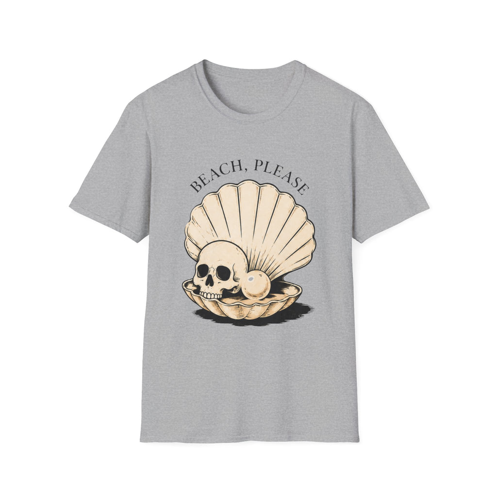 Beach, Please Tee — Shell & Skull Graphic T-Shirt - Boo Crew Boutique