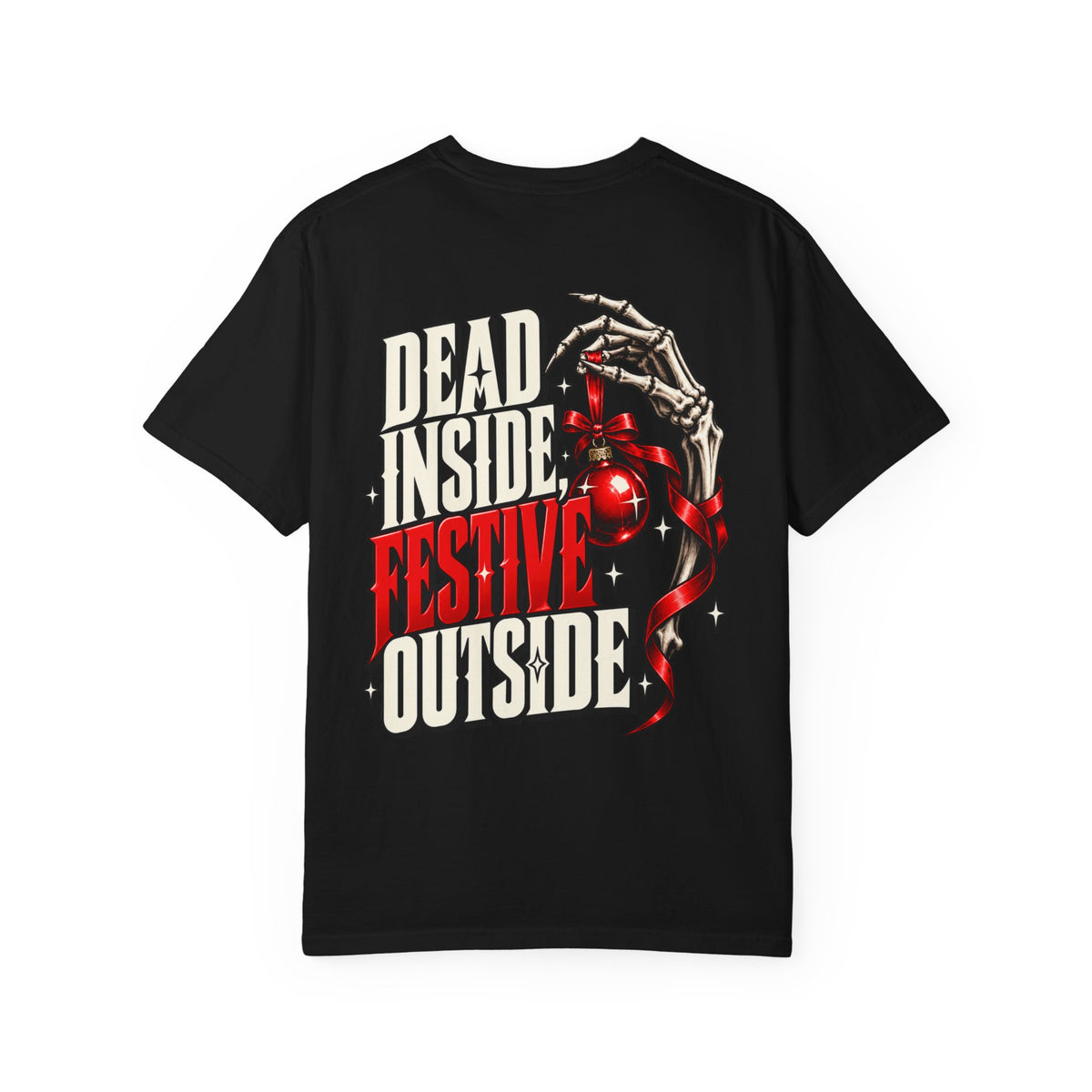 Dead Inside Festive Outside Men's Christmas Tee - Boo Crew Boutique