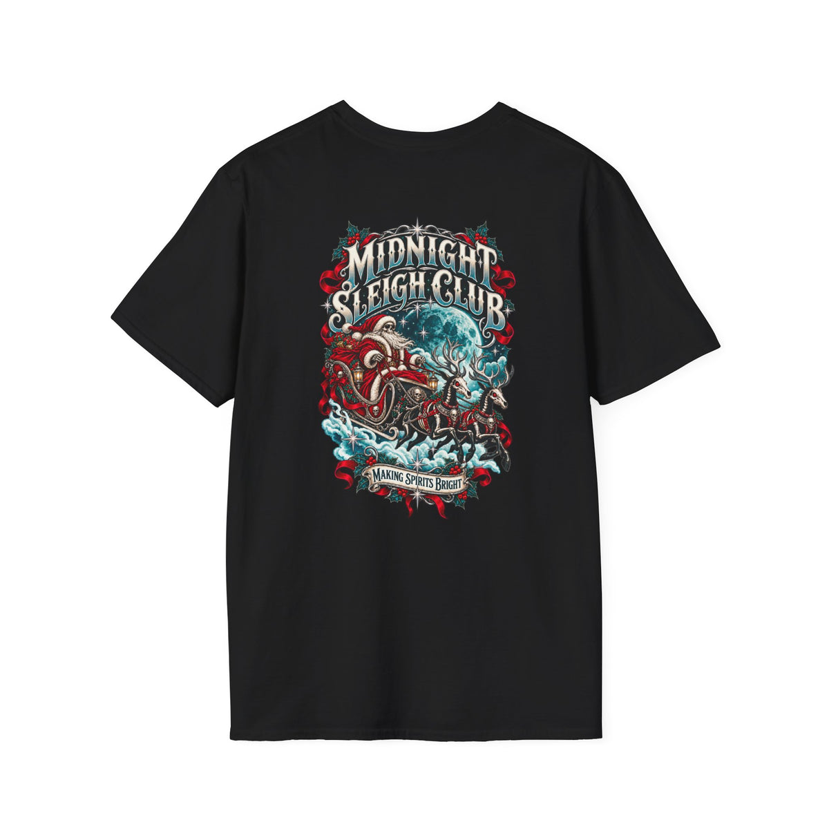Midnight Sleigh Club Christmas Graphic T-Shirt - Boo Crew Boutique