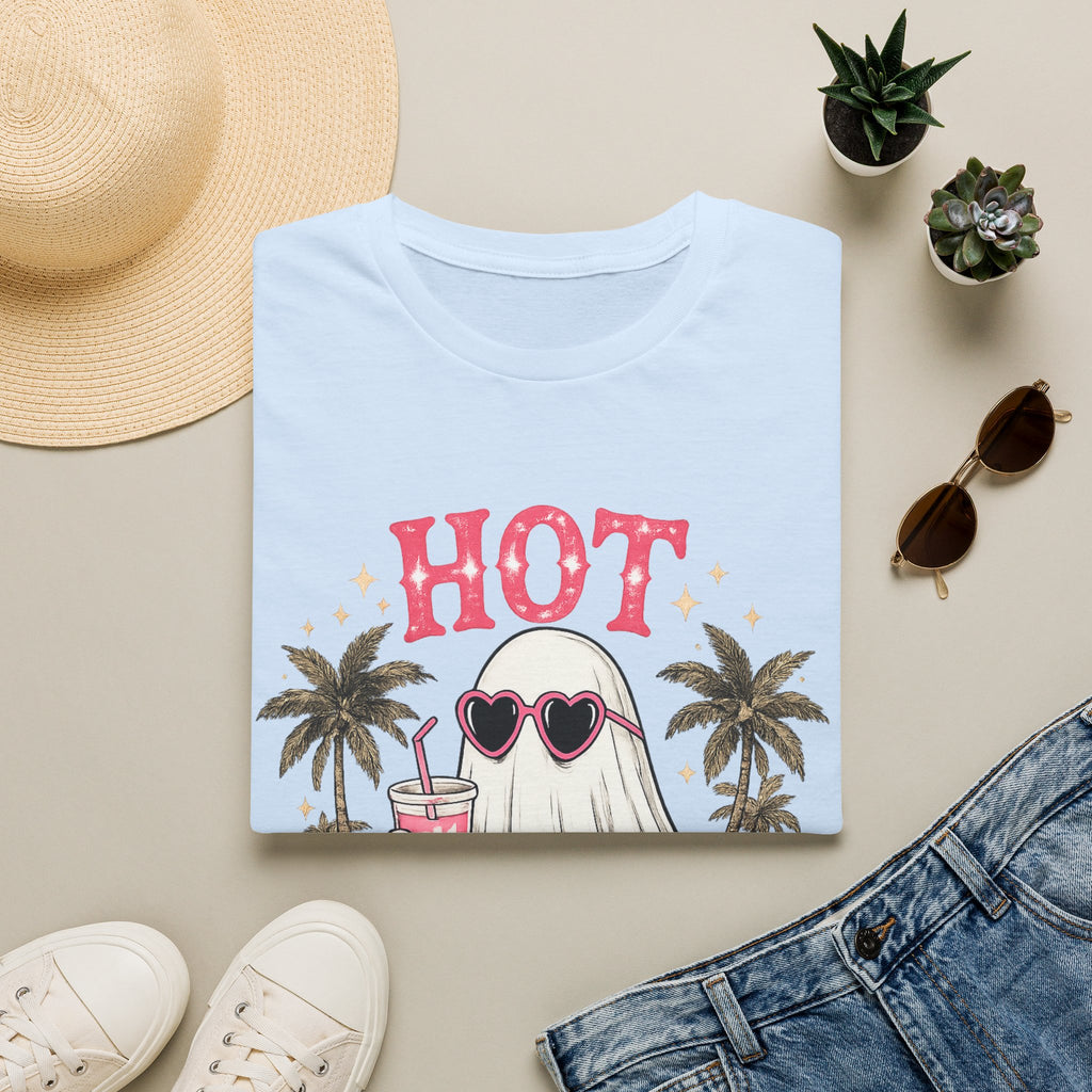 "Hot Ghoul Summer" Ghost Beach Tee - Boo Crew Boutique