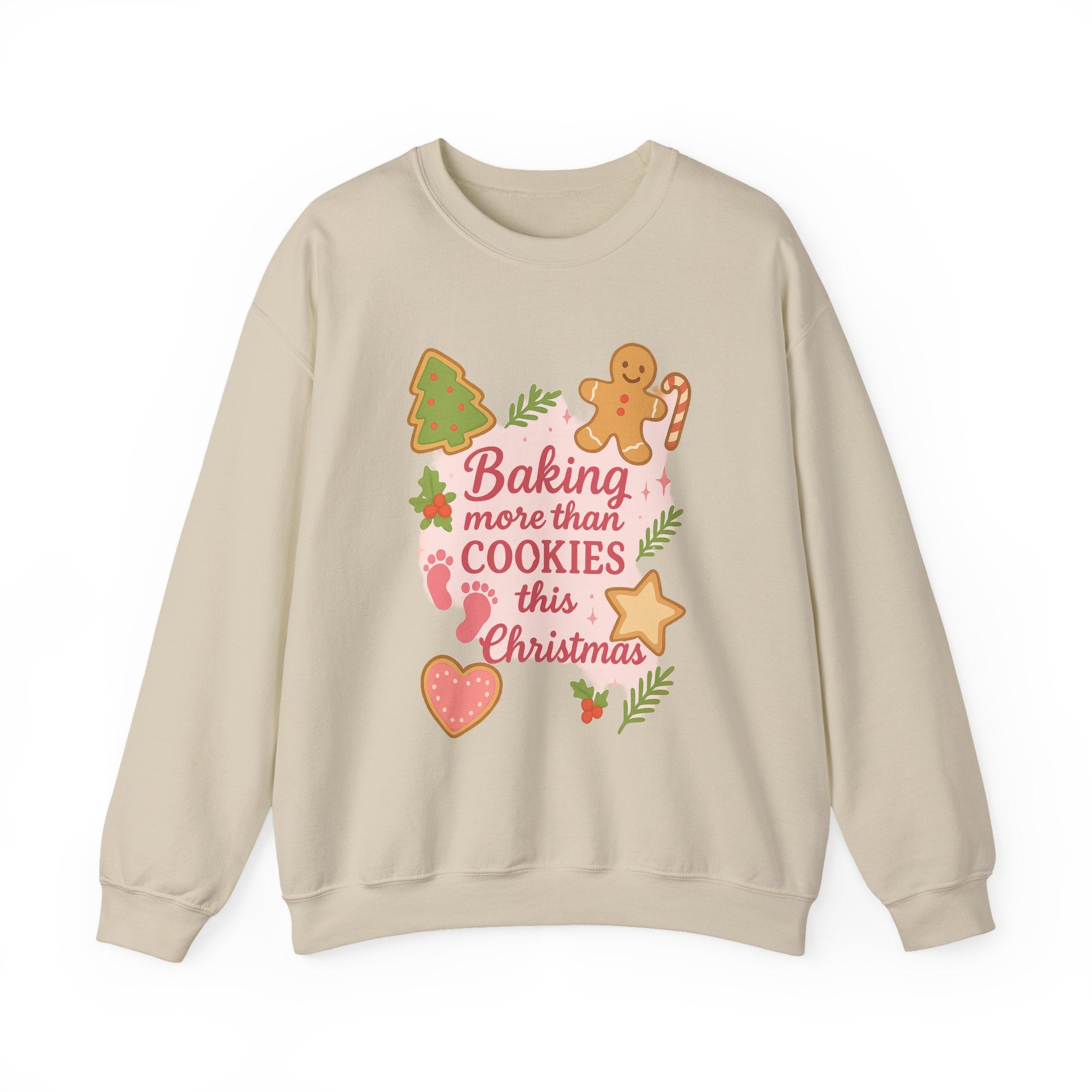 Baking More Than Cookies This Christmas Sweatshirt | Christmas Baking Crewneck, Gift for Expecting Mom