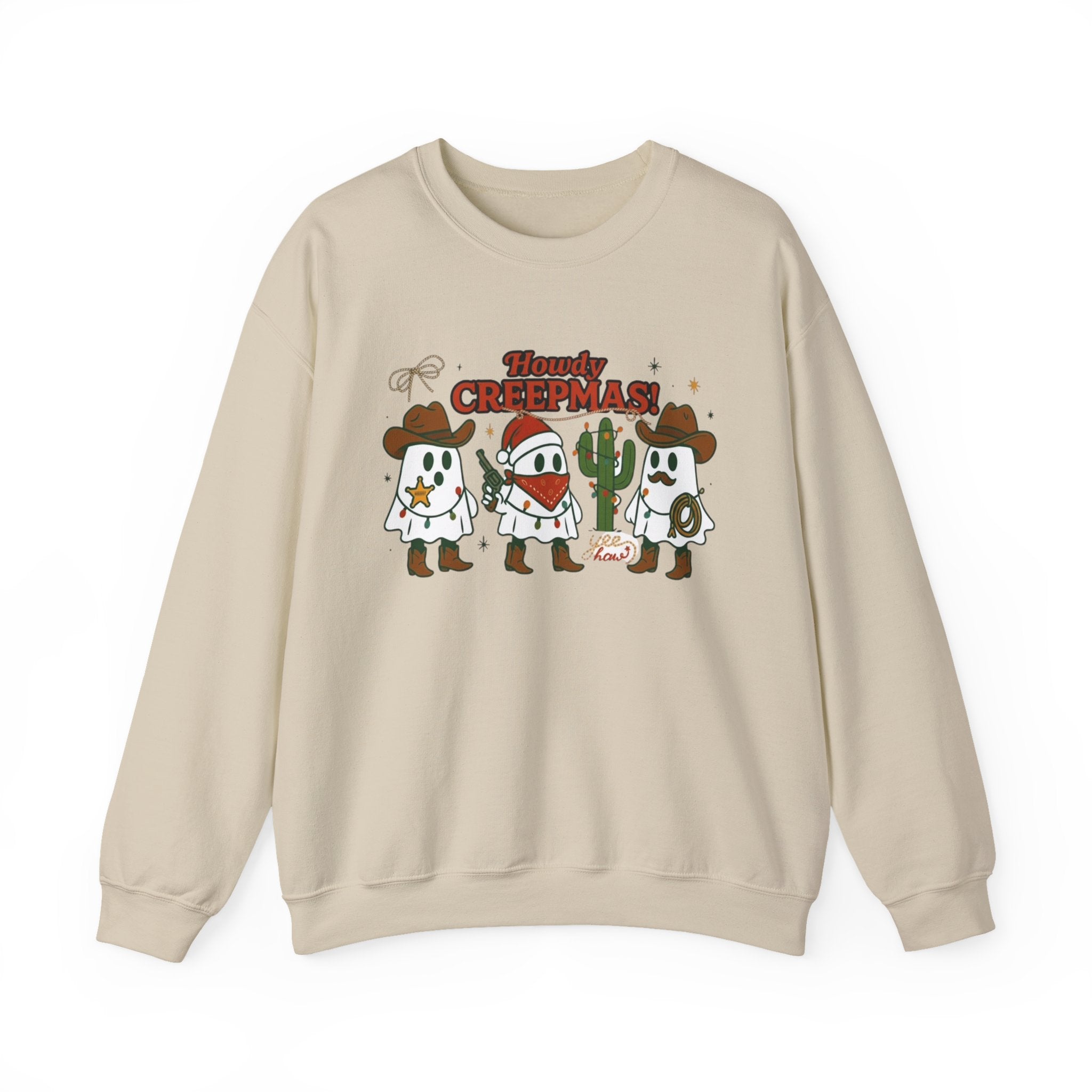 Howdy Christmas ghosts crewneck Sweatshirt | Western cowboy holiday design, Creepmas Attire