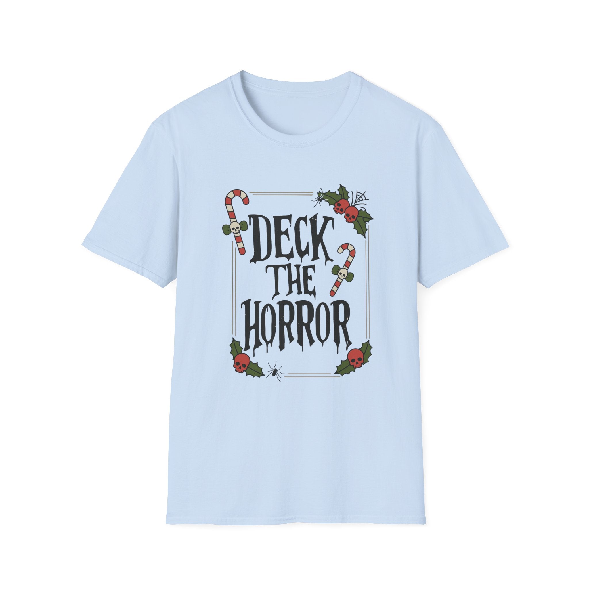 Christmas Horror T-Shirt, Merry Christmas Tee, Unisex Graphic Shirt, Gift for Horror Lovers, Deck the Horror Tee