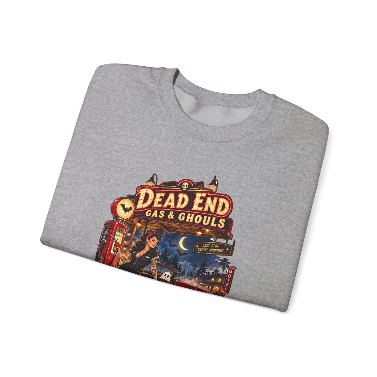 Dead End Gas & Ghouls Crewneck - Boo Crew Boutique