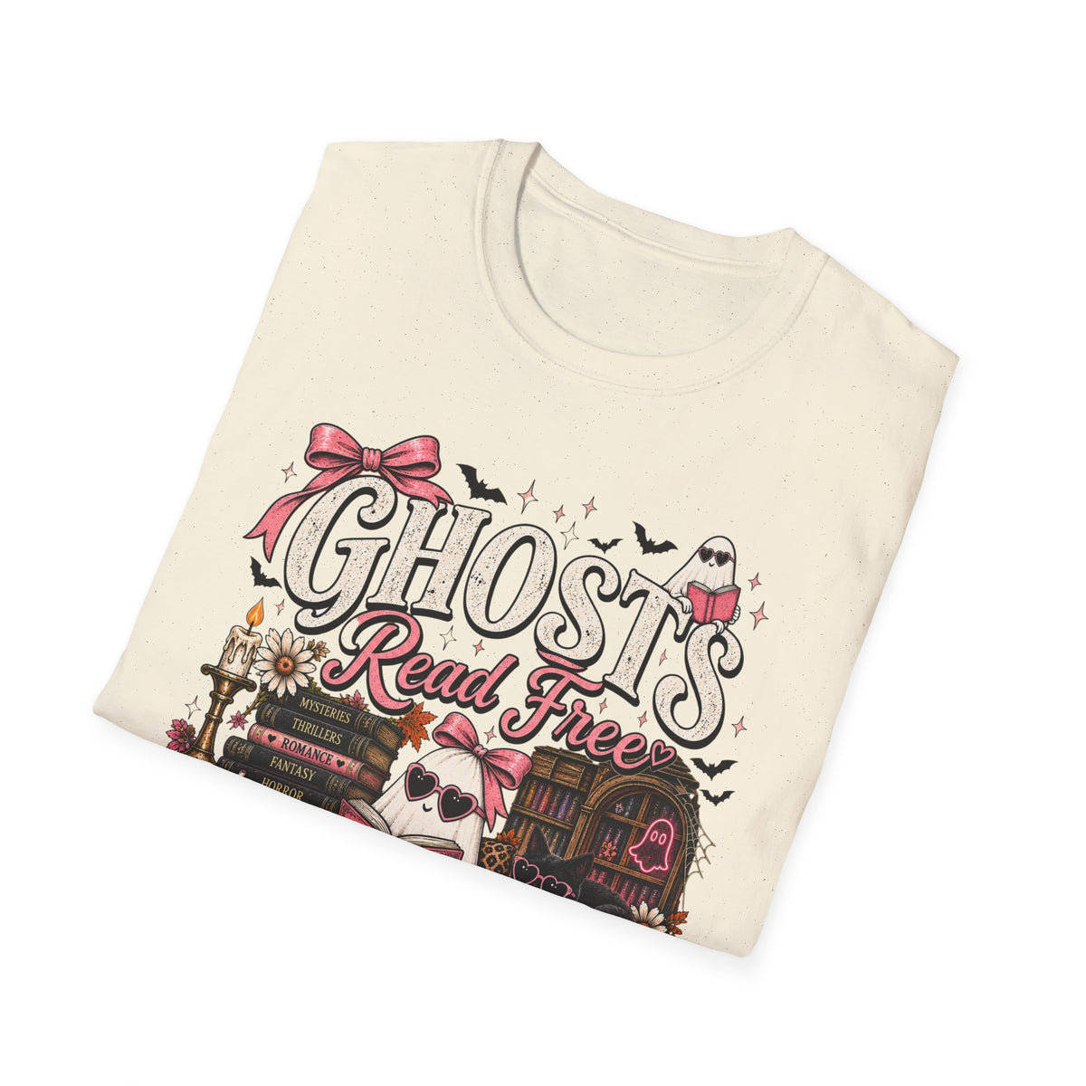 Ghosts Read Free T-Shirt — Cute Halloween Bookish Tee - Boo Crew Boutique