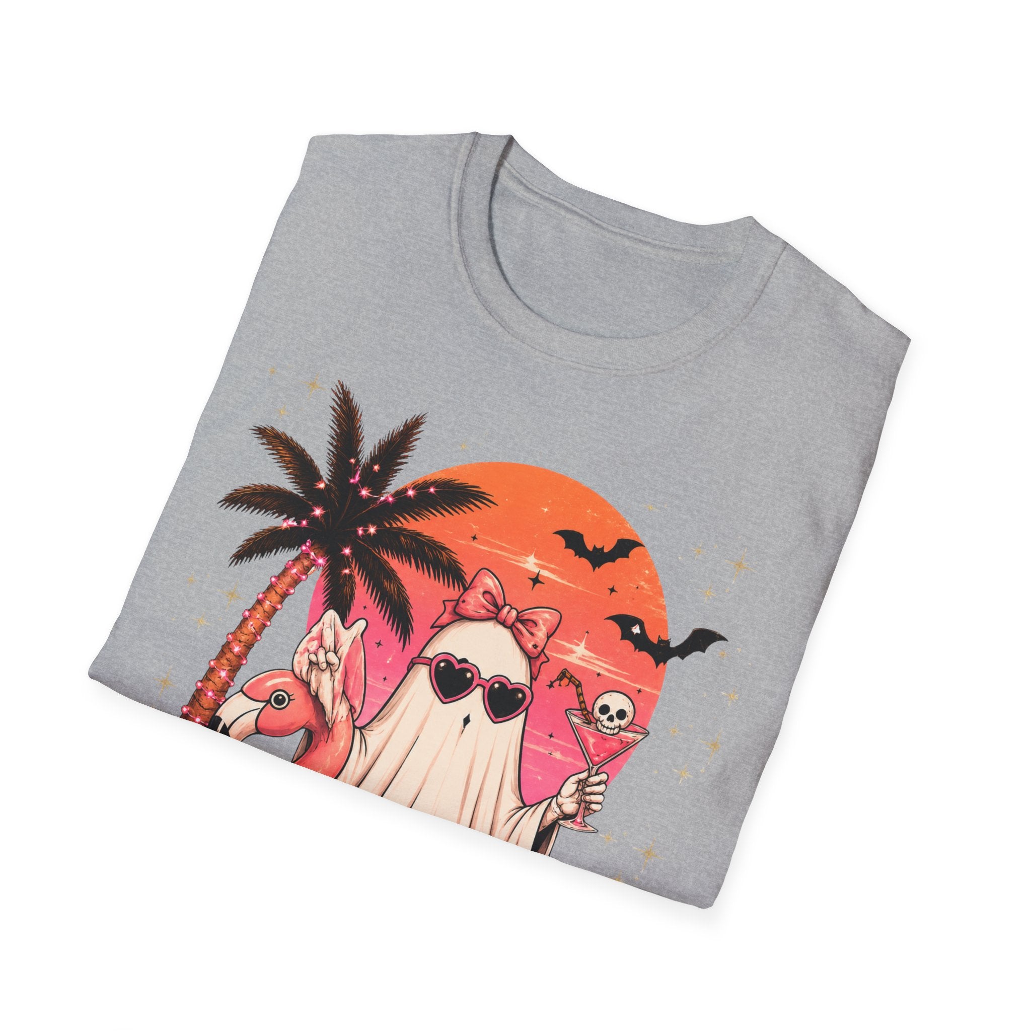 Stay Spooky Ghost Tee — Cute Retro Palm Beach Halloween T-Shirt - Boo Crew Boutique