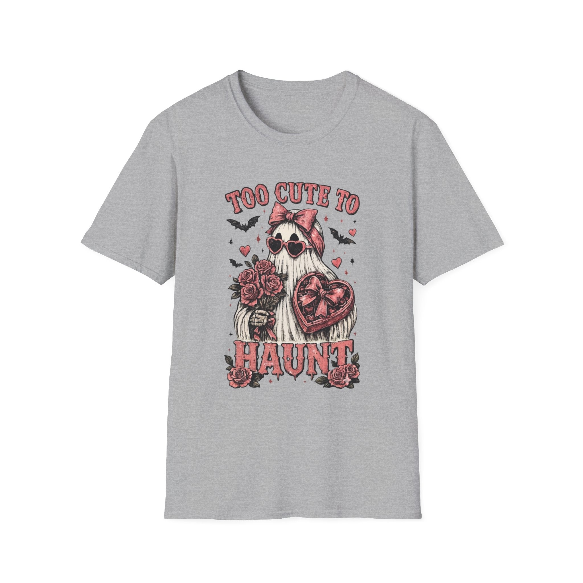 "Too Cute to Haunt" Halloween Ghost with Roses - Boo Crew Boutique