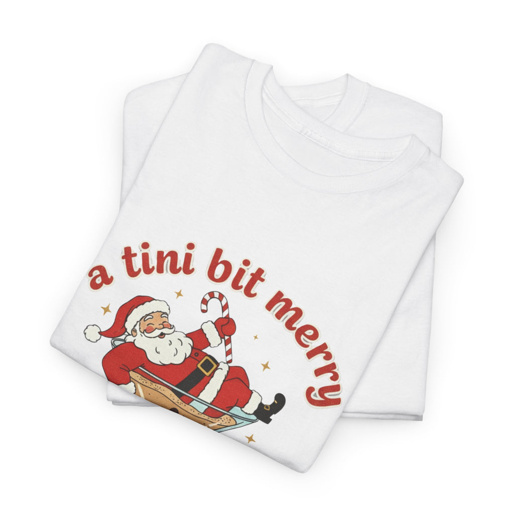 Santa Espresso Martini Tee, Christmas Holiday Shirt, Funny Cocktail Top, Festive Unisex T-Shirt, Xmas Party Apparel