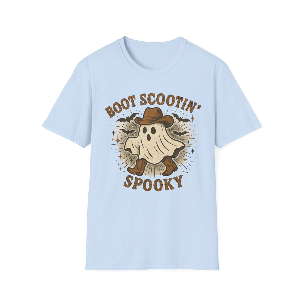 Boot Scootin' Spooky T-Shirt — Halloween Western Ghost Tee - Boo Crew Boutique