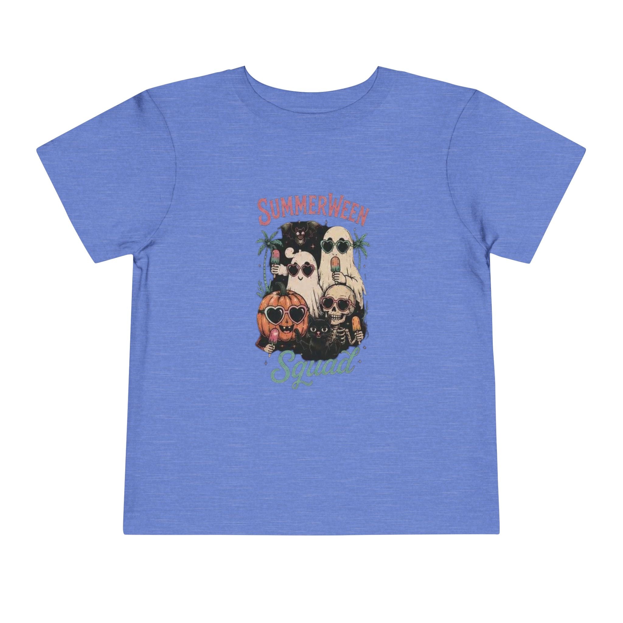 Toddler Tee — "Summerween Squad" Cute Halloween Puppy Pumpkin Design - Boo Crew Boutique