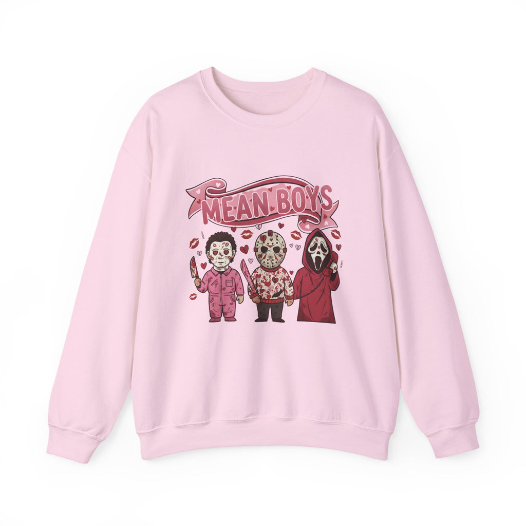 Mean Boys horror trio Sweatshirt | Jason Vorhees, Michael Myers, Ghostface Valentine's Attire, Gift for Horror Fan - Boo Crew Boutique