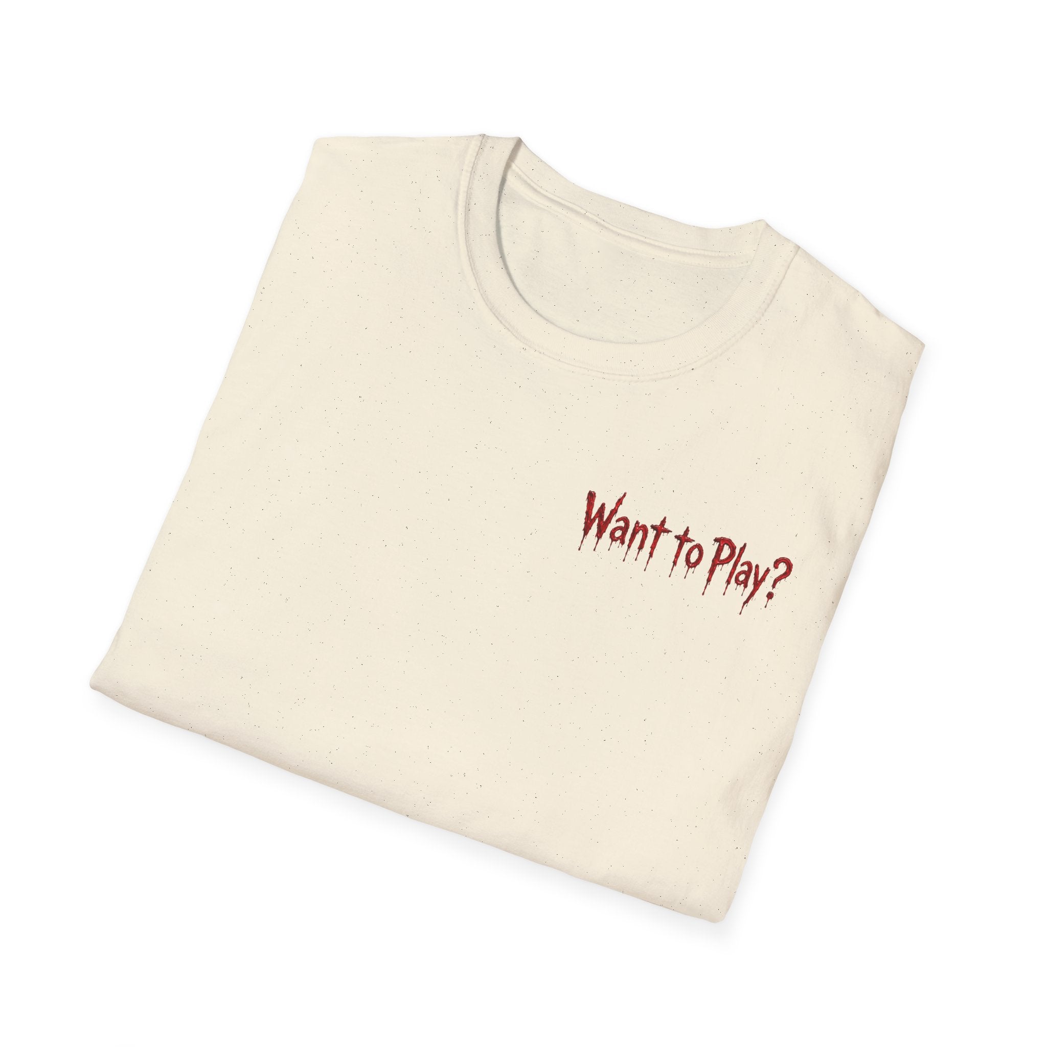 Chucky "Wanna Play?" Back Print Horror T-Shirt - Boo Crew Boutique