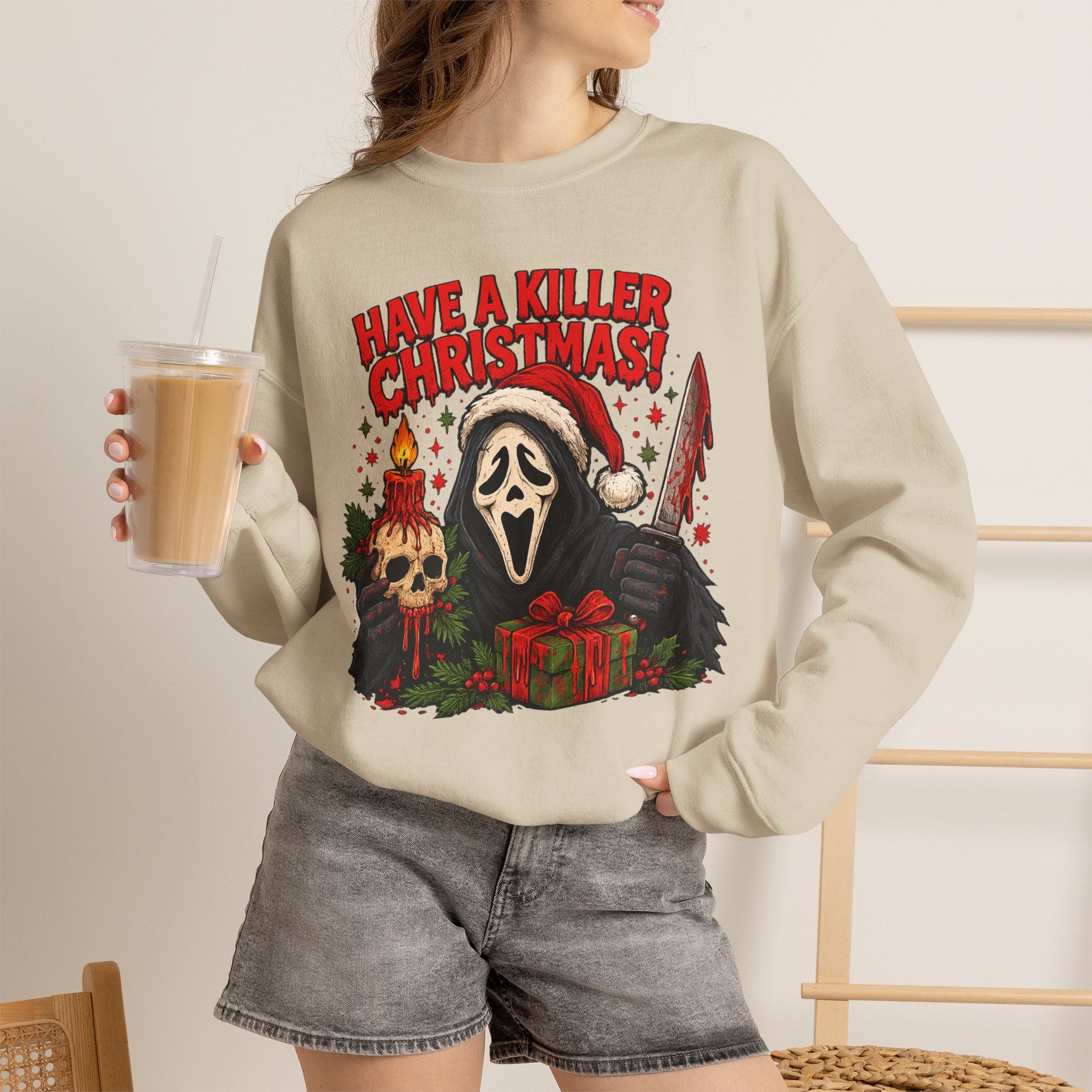Have a Killer Christmas Sweatshirt — Horror Holiday Crewneck