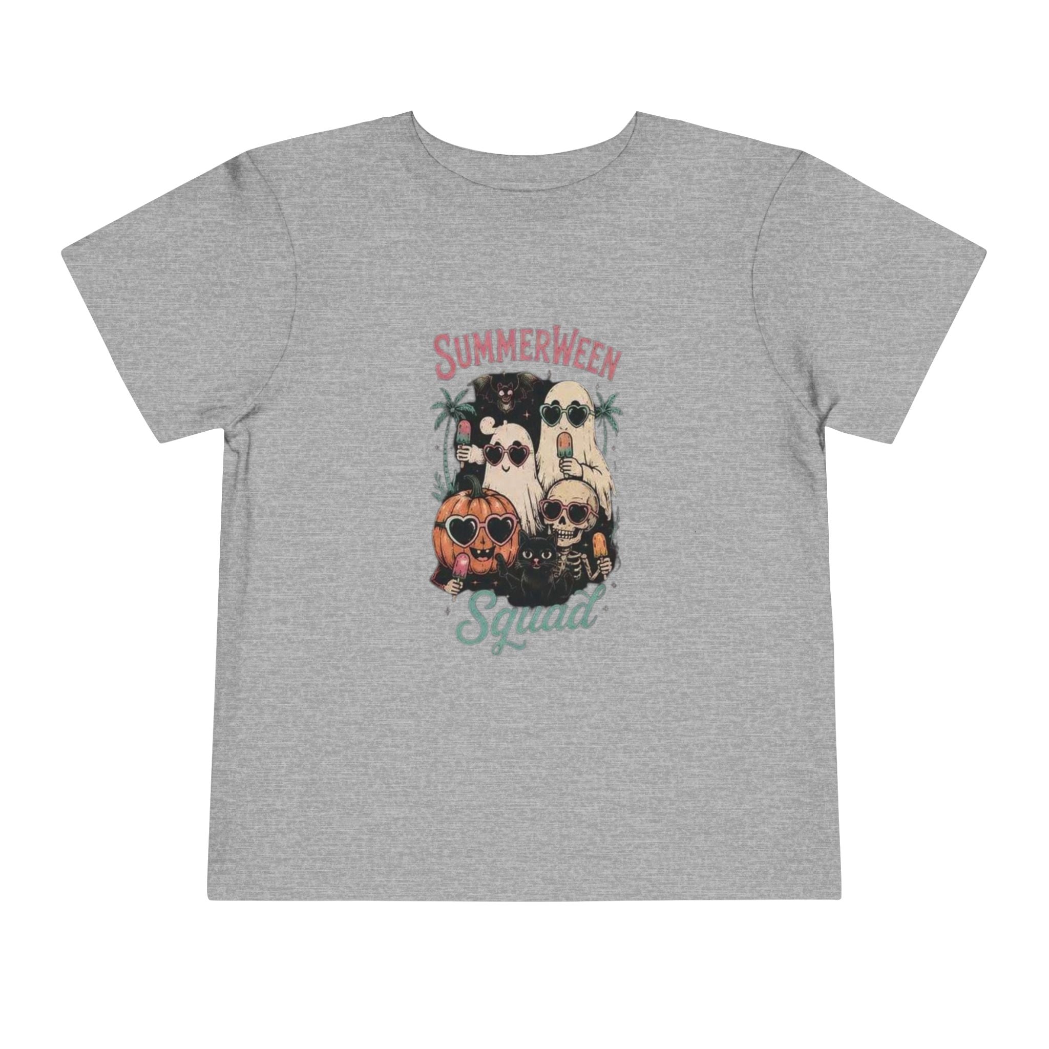 Toddler Tee — "Summerween Squad" Cute Halloween Puppy Pumpkin Design - Boo Crew Boutique