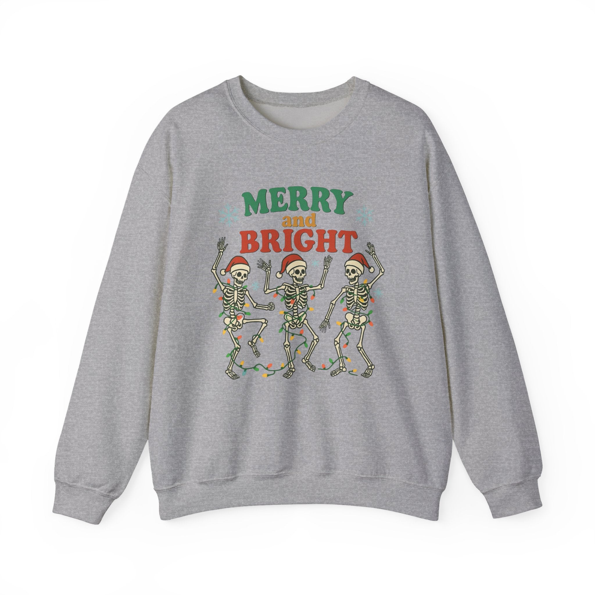 Merry and Bright Skeletons Sweatshirt - Boo Crew Boutique