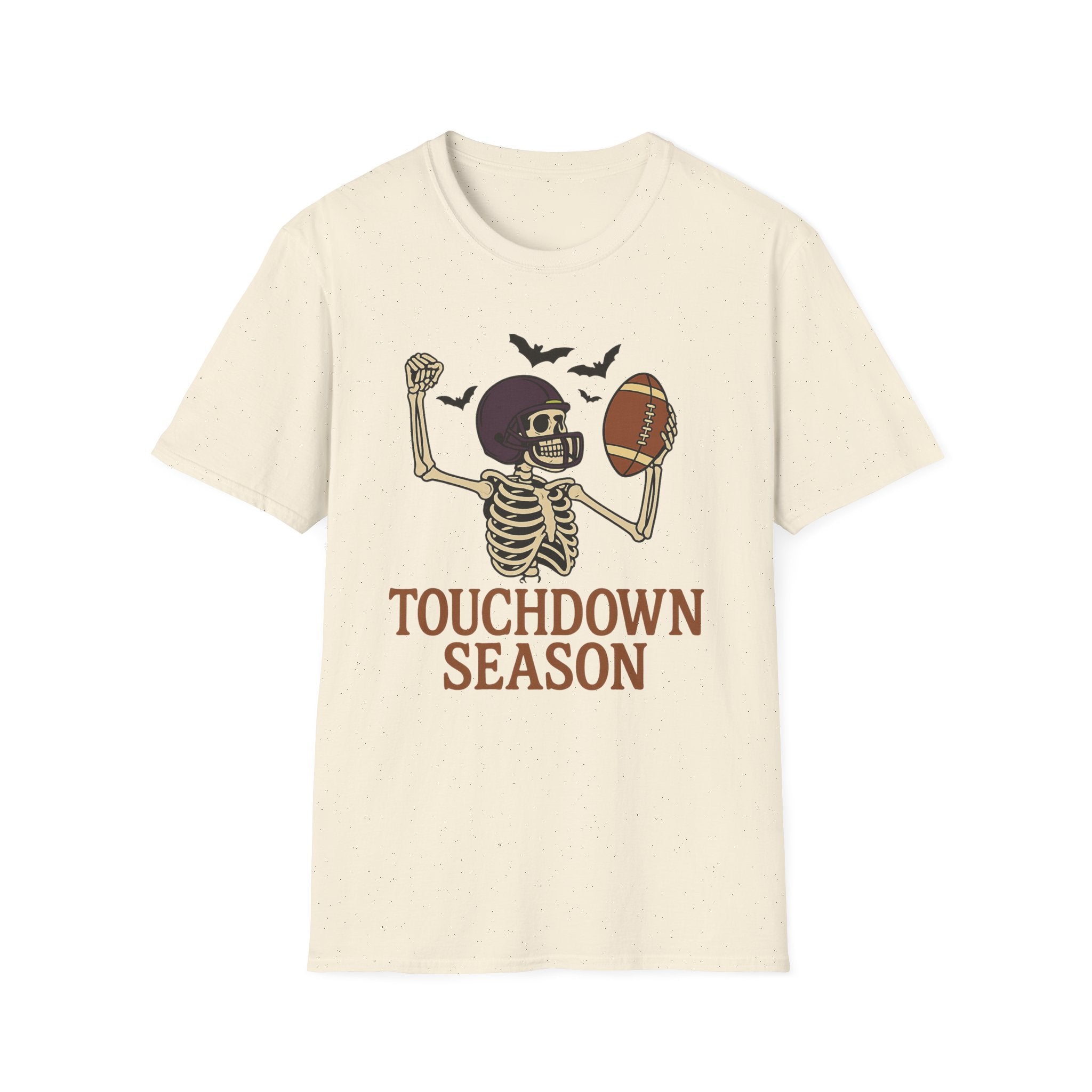 Touchdown Season Football T‑Shirt — Skeleton Player Halloween Game Day Tee - Boo Crew Boutique