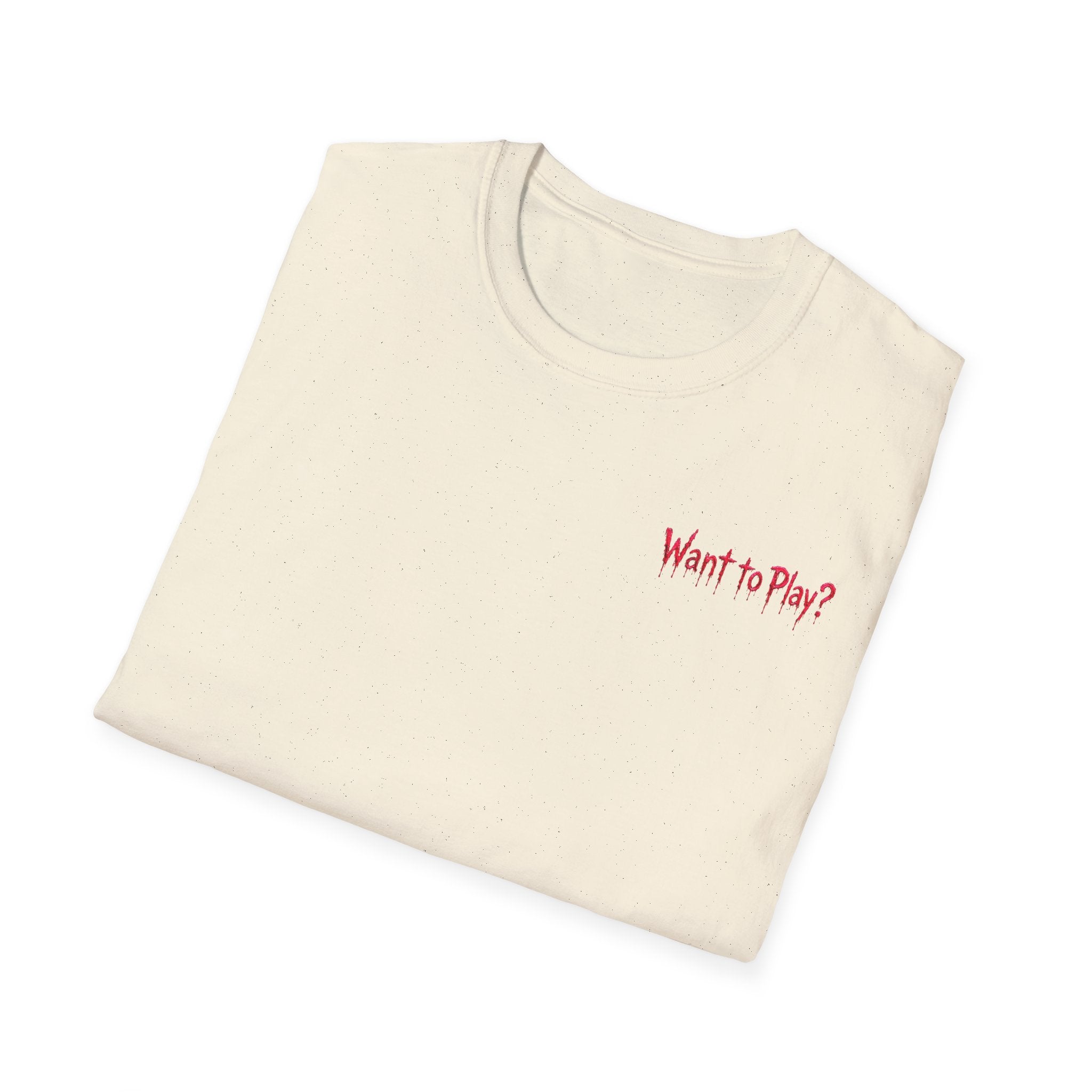 “Want to Play?” Chucky Back Image - Boo Crew Boutique