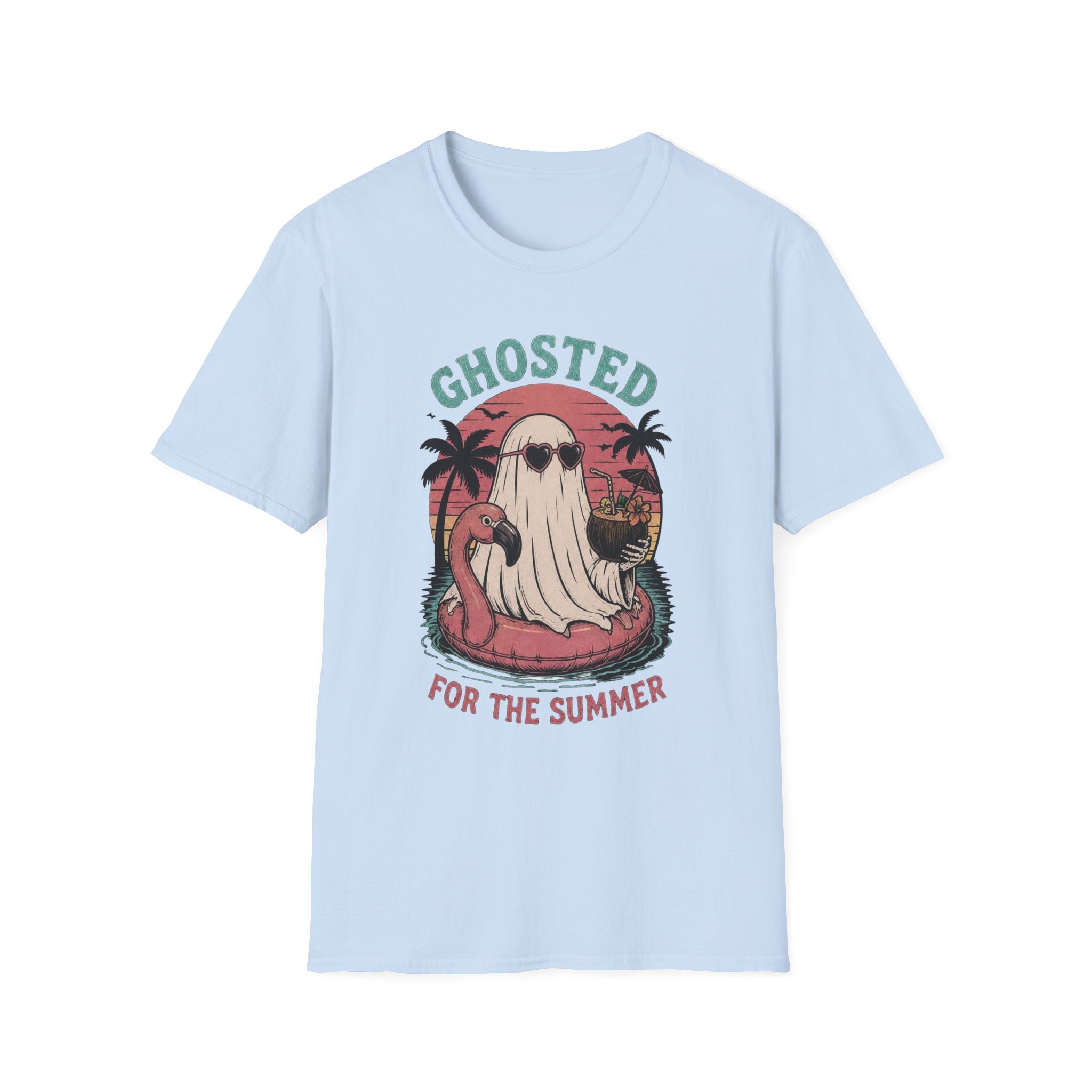 Ghosted for the Summer T-Shirt — Retro Beach Ghost Graphic Tee - Boo Crew Boutique