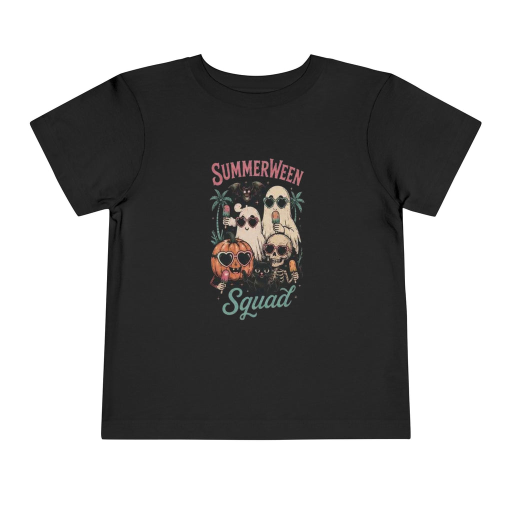 Toddler Tee — "Summerween Squad" Cute Halloween Puppy Pumpkin Design - Boo Crew Boutique