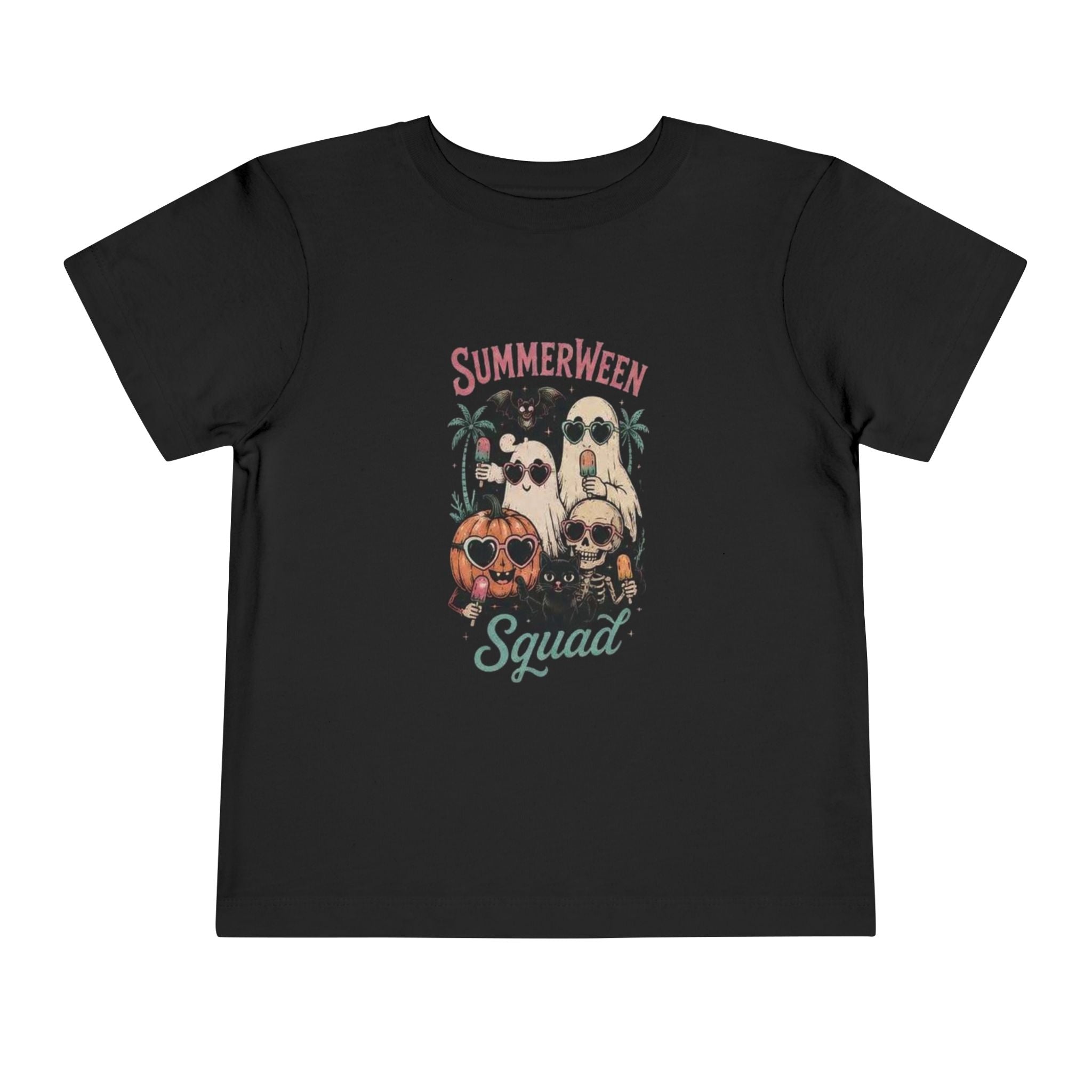 Toddler Tee — "Summerween Squad" Cute Halloween Puppy Pumpkin Design - Boo Crew Boutique