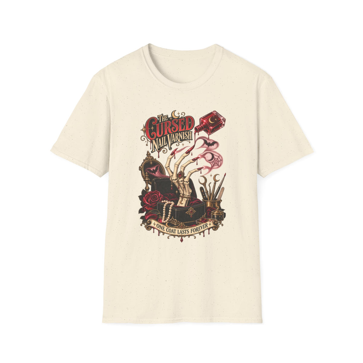 Cursed Hand Tarot Tee — Vintage Occult Graphic - Boo Crew Boutique