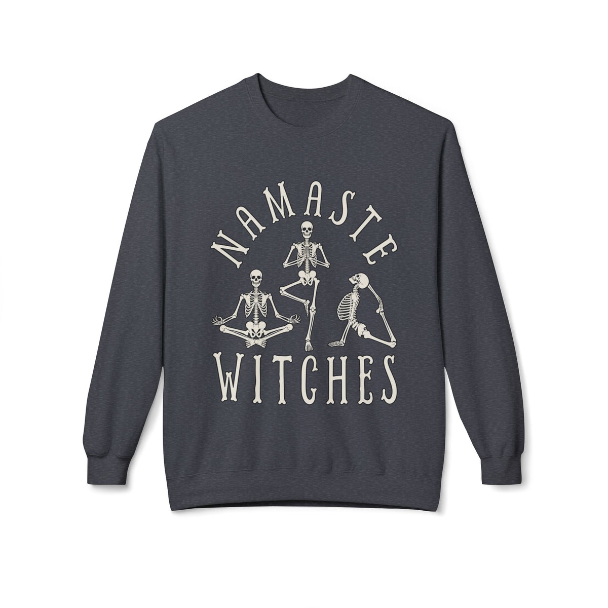 Namaste Witches Halloween Sweatshirt — Skeleton Yoga Crewneck - Boo Crew Boutique