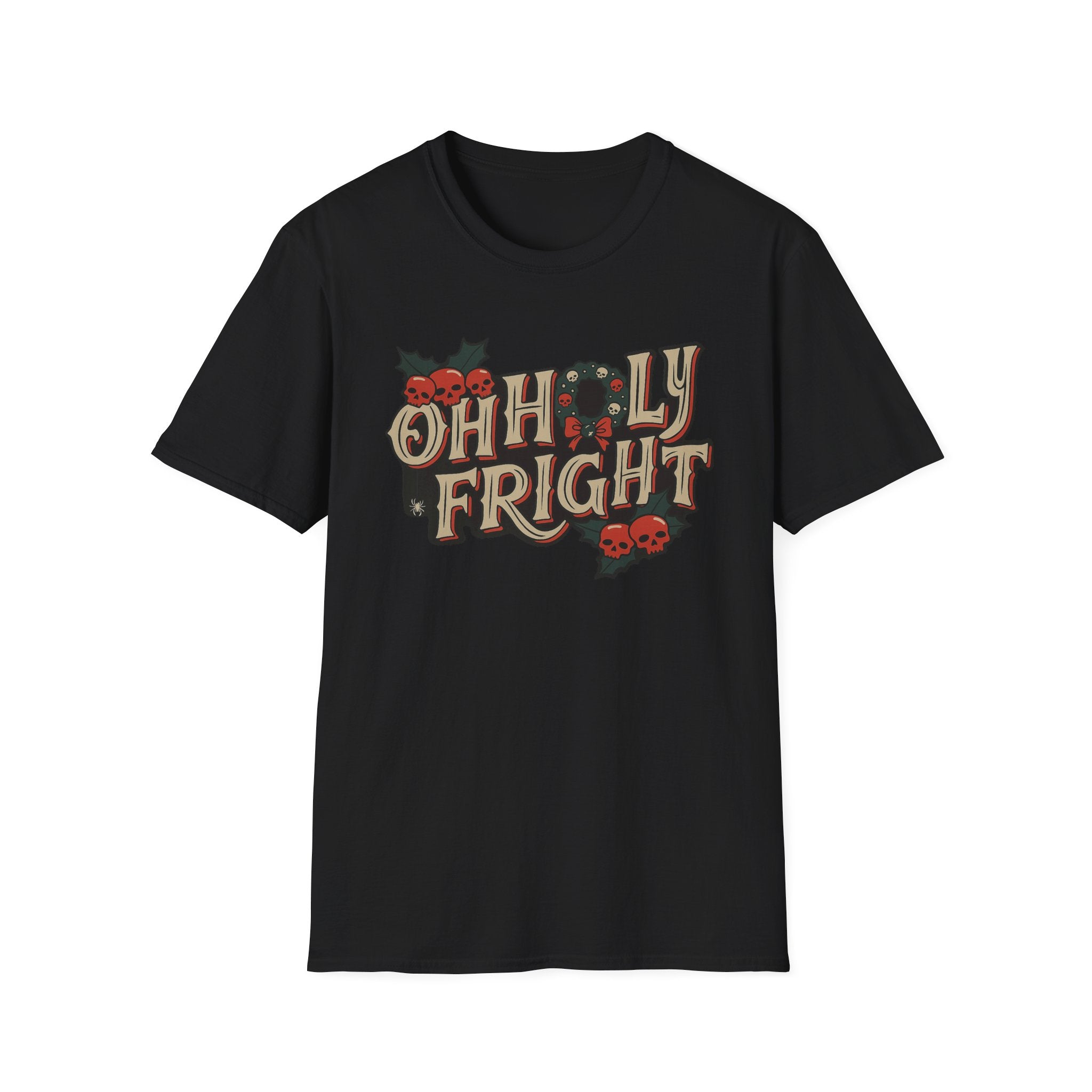 Merry Creepmas Tee, Spooky Xmas Shirt, Oh Holly Fright Tee, Xmas Horror Top, Party Tee, Gift for Horror Fan