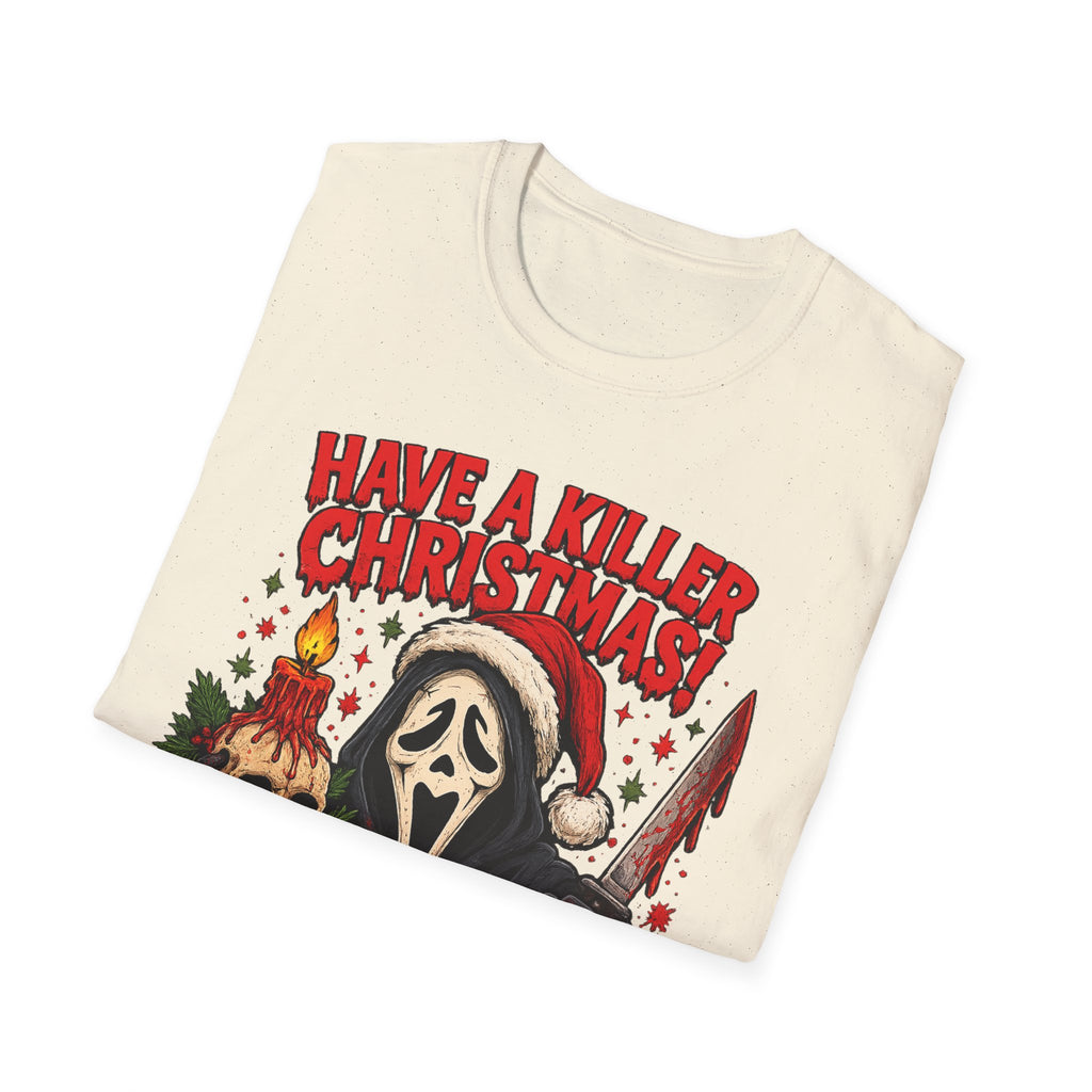 Have a Killer Christmas! Horror Santa T-Shirt — Funny Scream Mask Holiday Tee