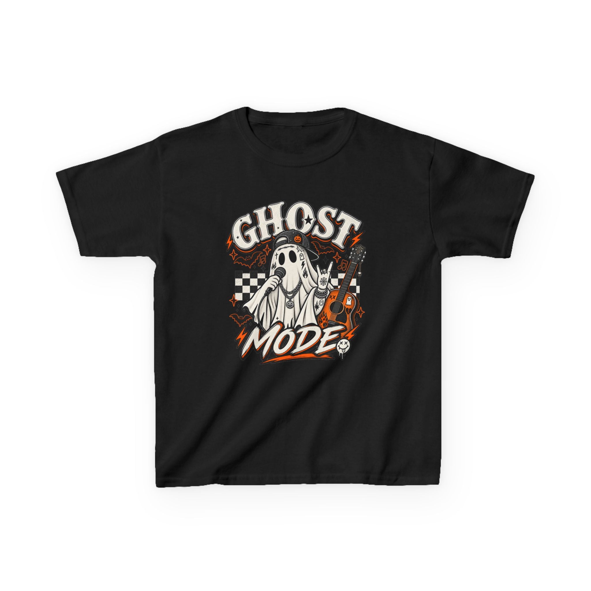 Kids T‑Shirt — "Ghost Mode" Cute Spooky Graphic Tee for Halloween - Boo Crew Boutique