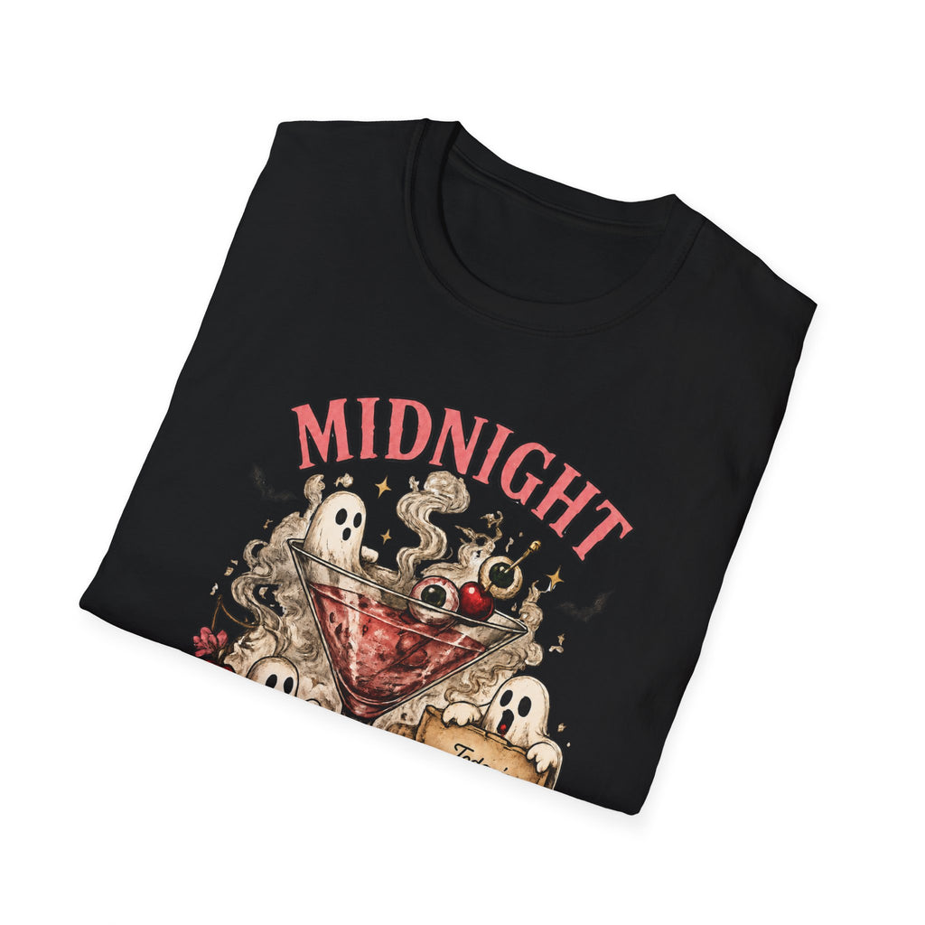 Midnight Spirits T-Shirt — Halloween Ghost Cocktail Graphic Tee - Boo Crew Boutique