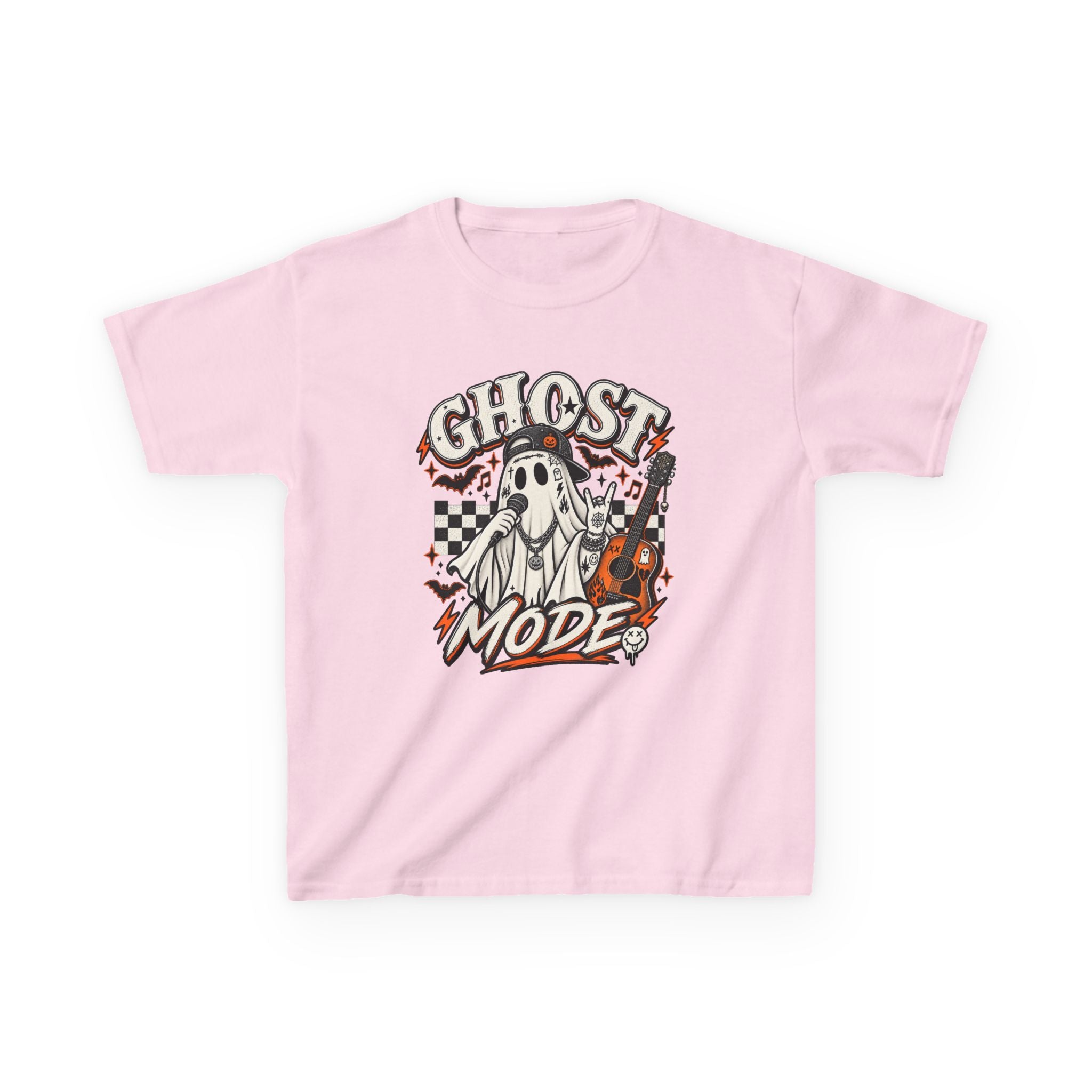 Kids T‑Shirt — "Ghost Mode" Cute Spooky Graphic Tee for Halloween - Boo Crew Boutique