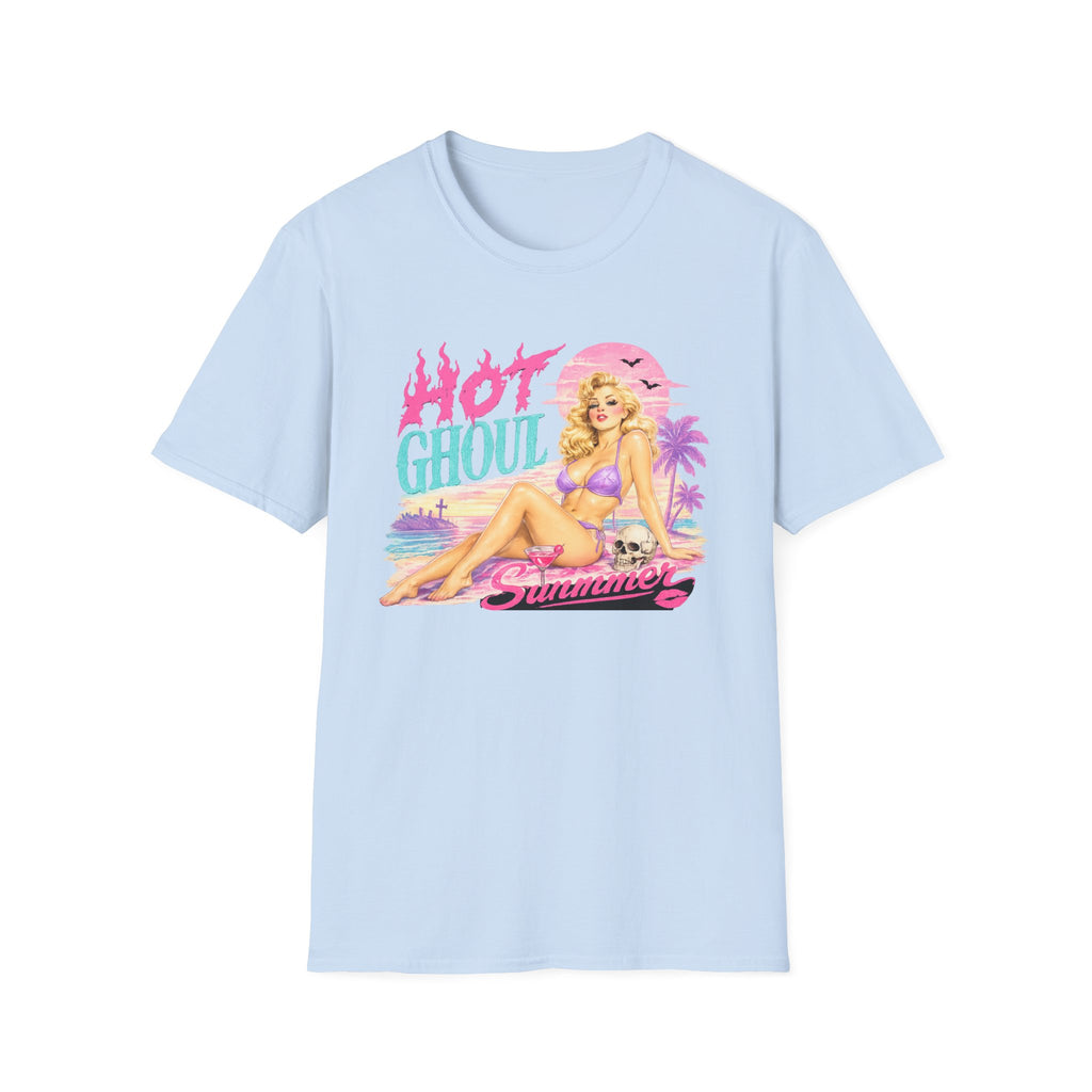 Hot Ghoul Summer T-Shirt — Retro Pinup Halloween Beach Tee - Boo Crew Boutique