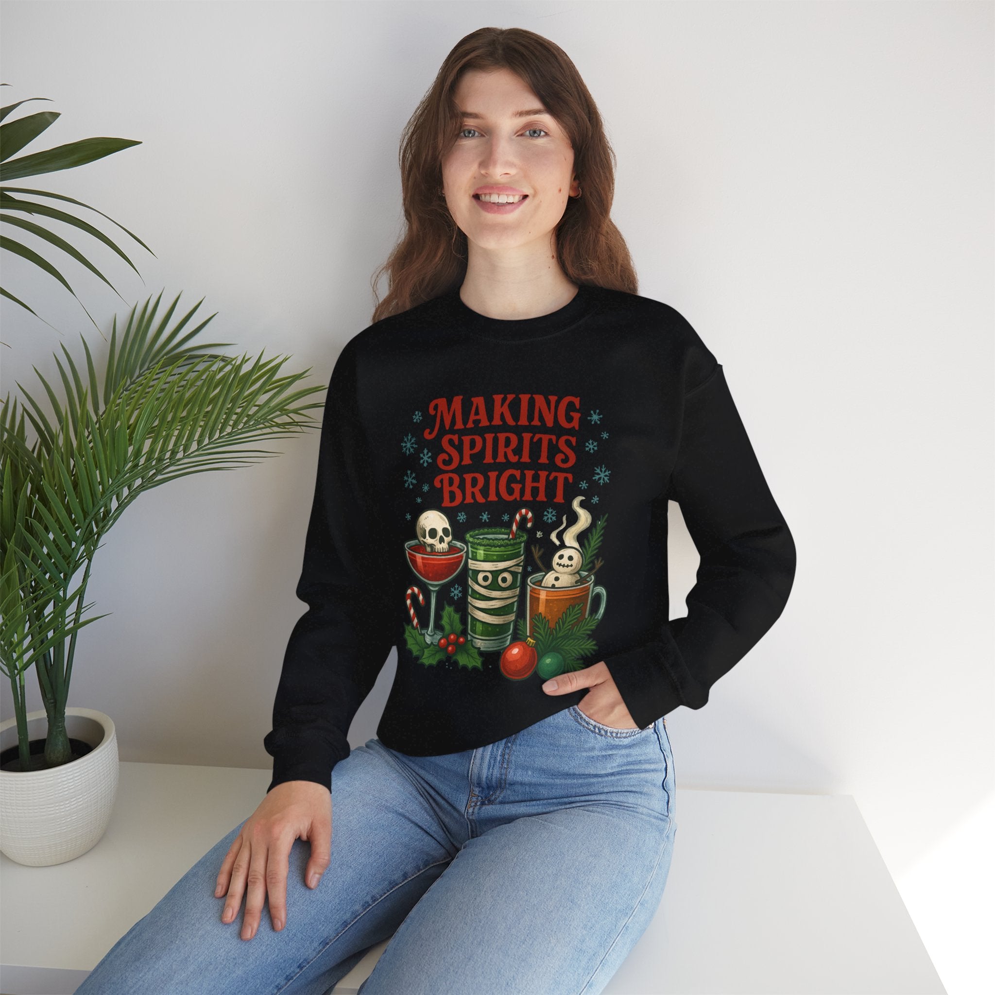 Making Spirits Bright Sweatshirt - Boo Crew Boutique