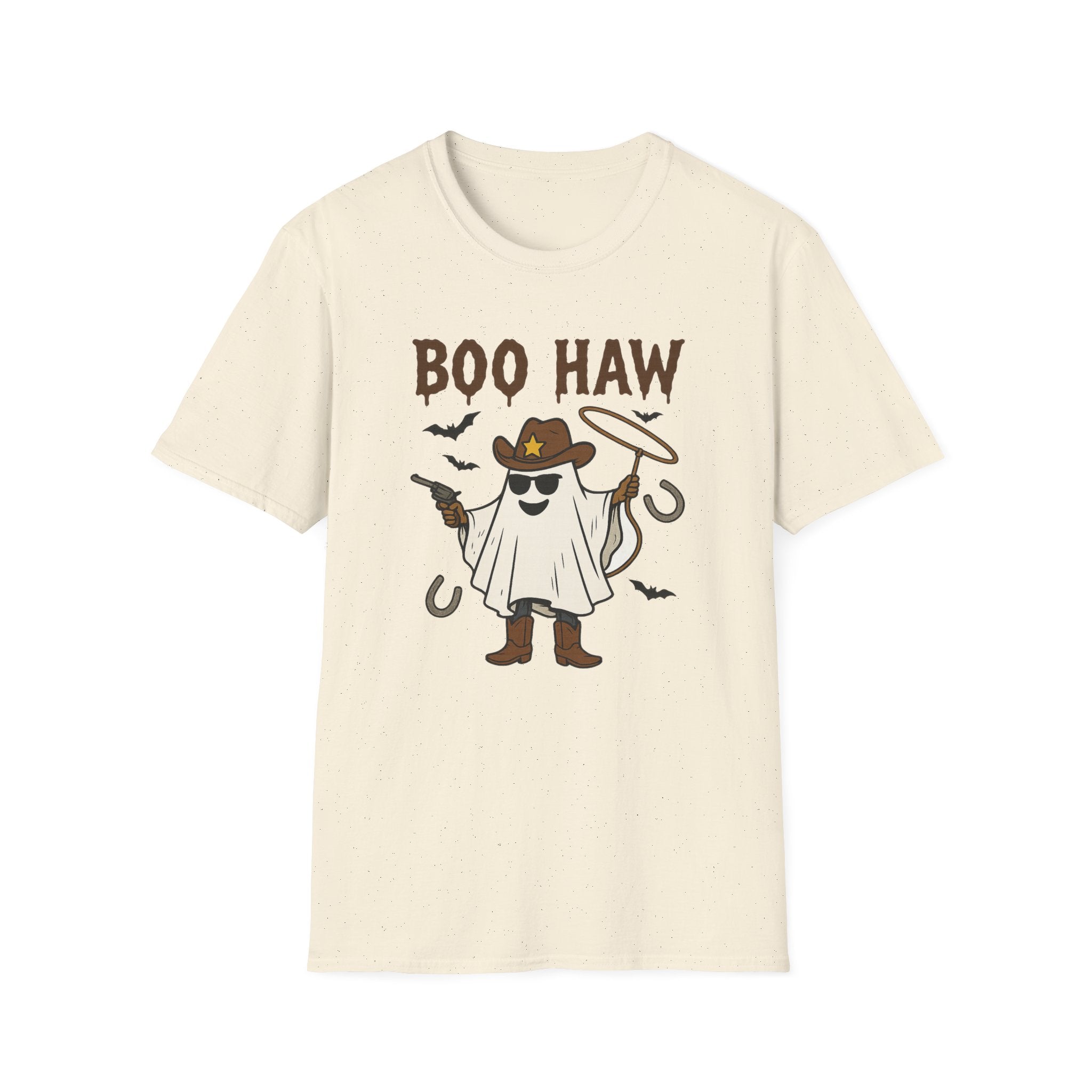 Boo Haw Cowboy Ghost T-Shirt — Funny Halloween Western Tee