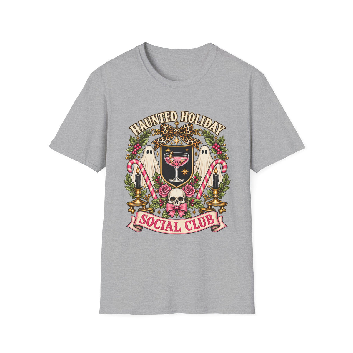 Haunted Holiday Social Club Halloween T-Shirt - Boo Crew Boutique