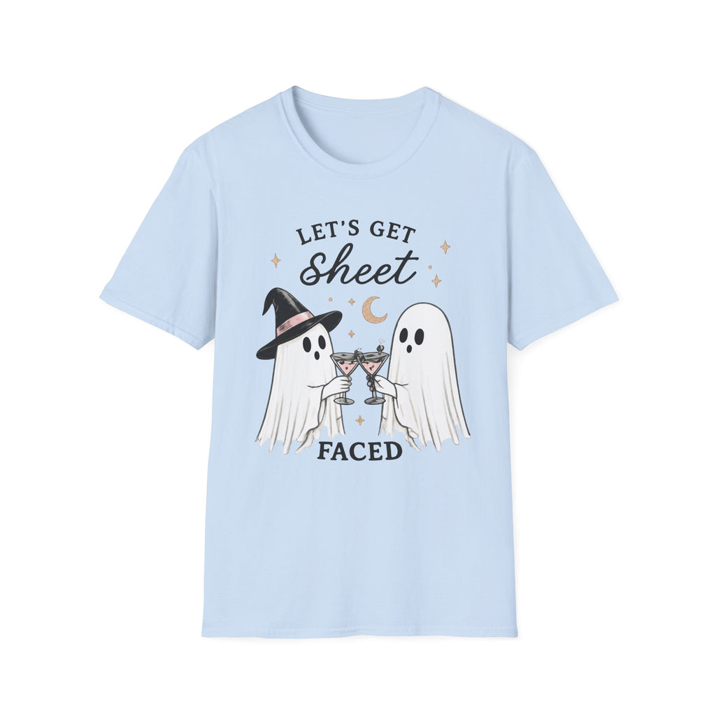 Let's Get Sheet Faced T-Shirt — Cute Halloween Ghost Tee - Boo Crew Boutique