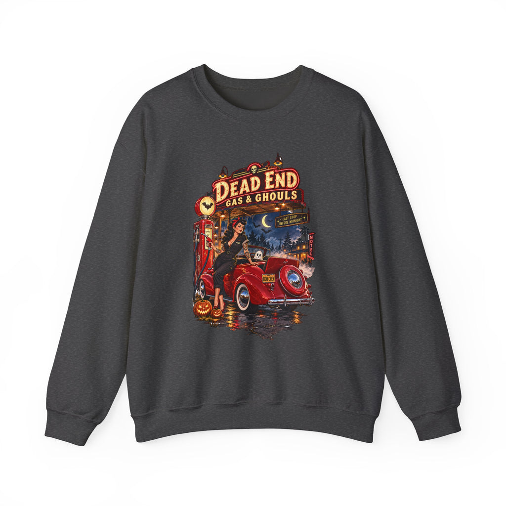 Dead End Gas & Ghouls Crewneck - Boo Crew Boutique