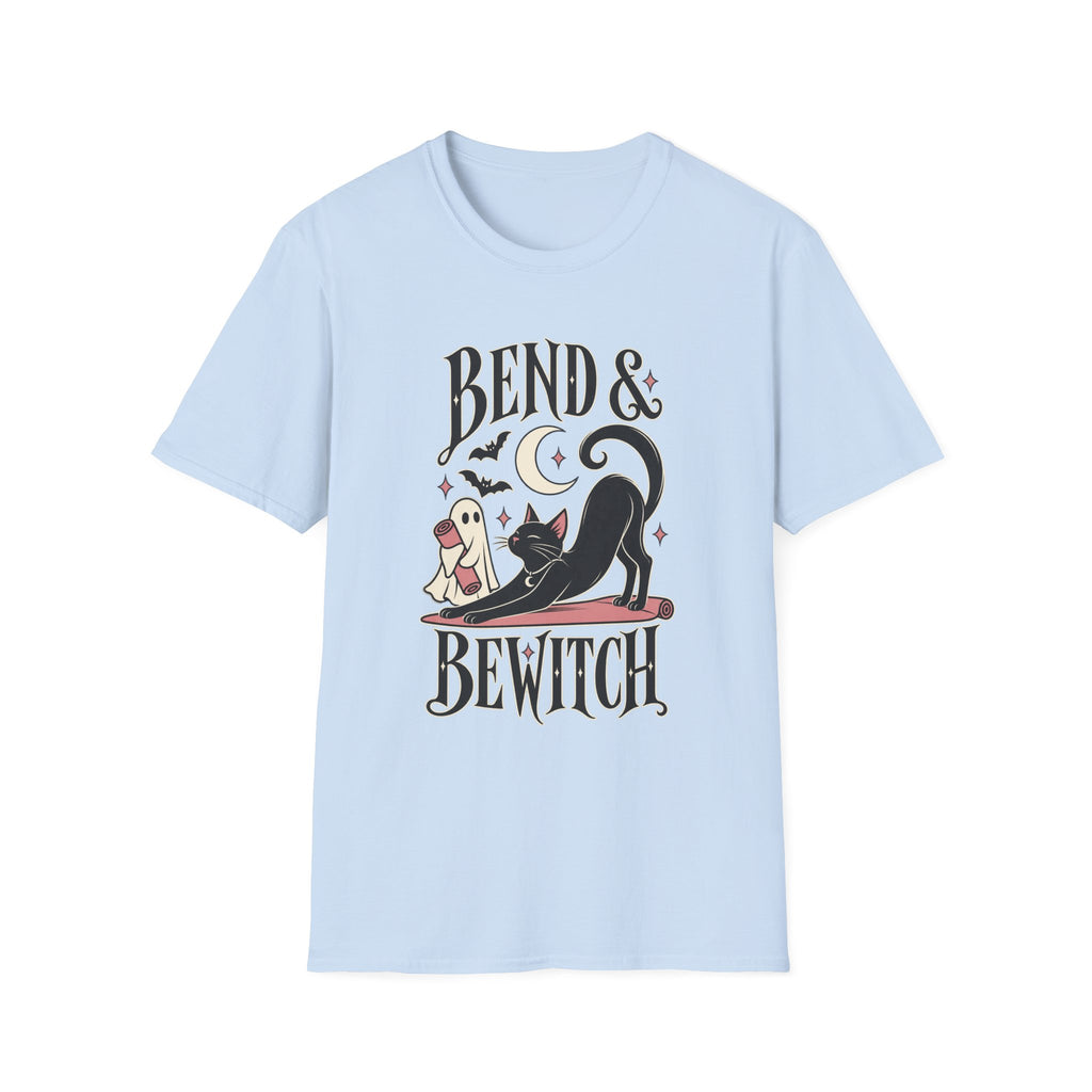 Bend & Bewitch T-Shirt — Cute Witchy Cat Yoga Halloween Tee - Boo Crew Boutique