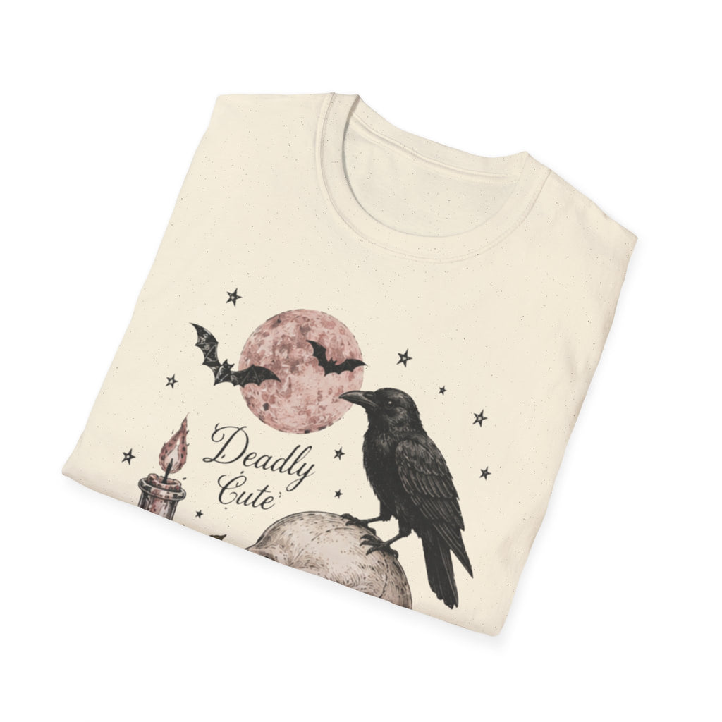 Deadly Cute Crow & Skull Graphic T-Shirt