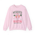 Merrier With a Martini sweatshirt | Holiday cocktail graphic sweatshirt, Women's Cocktail Wear - Boo Crew Boutique