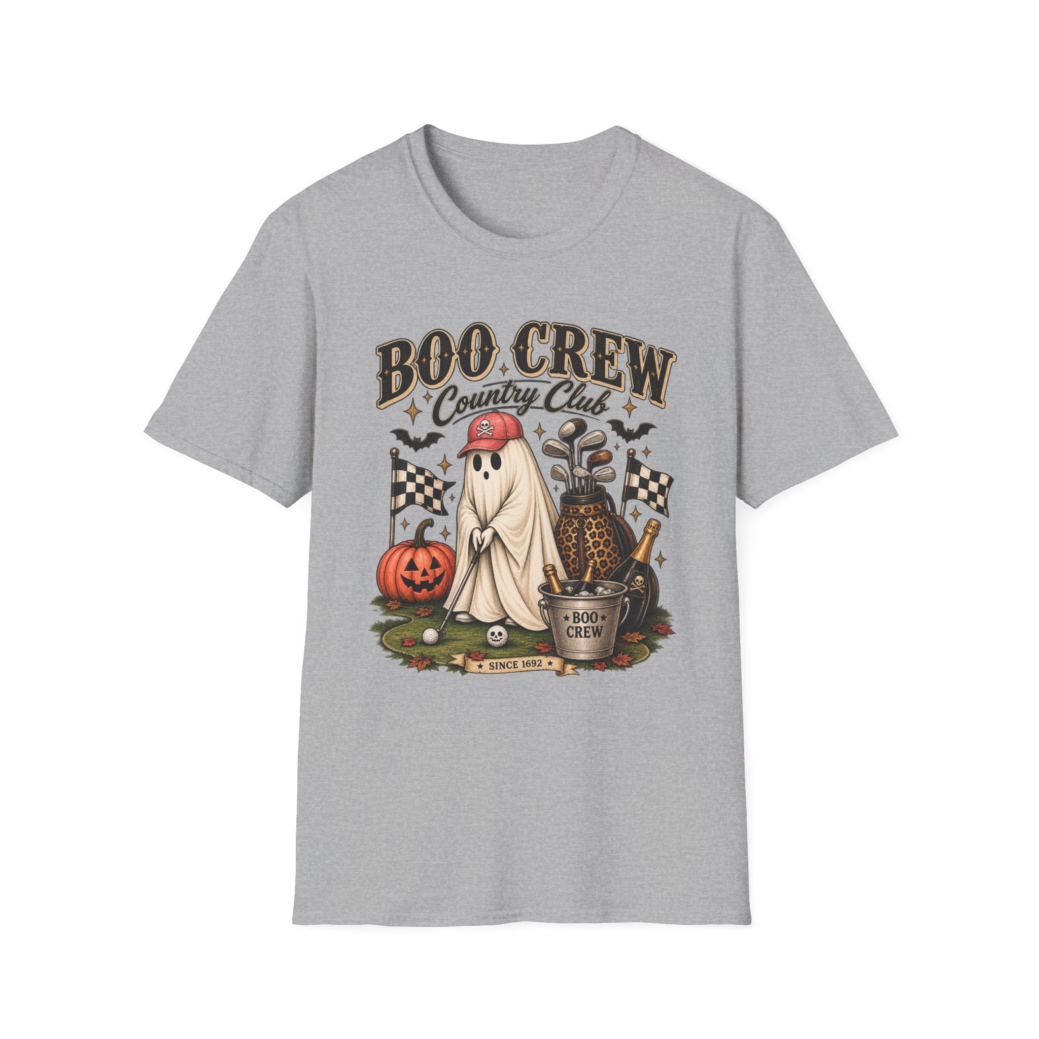 Boo Crew Country Club T-Shirt — Cute Halloween Ghost Golfing Tee - Boo Crew Boutique