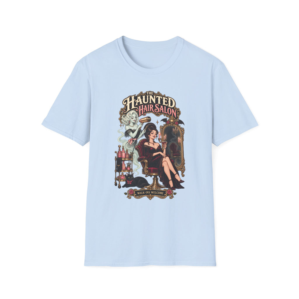 Haunted Hair Salon Tee — Retro Gothic Beauty Graphic - Boo Crew Boutique