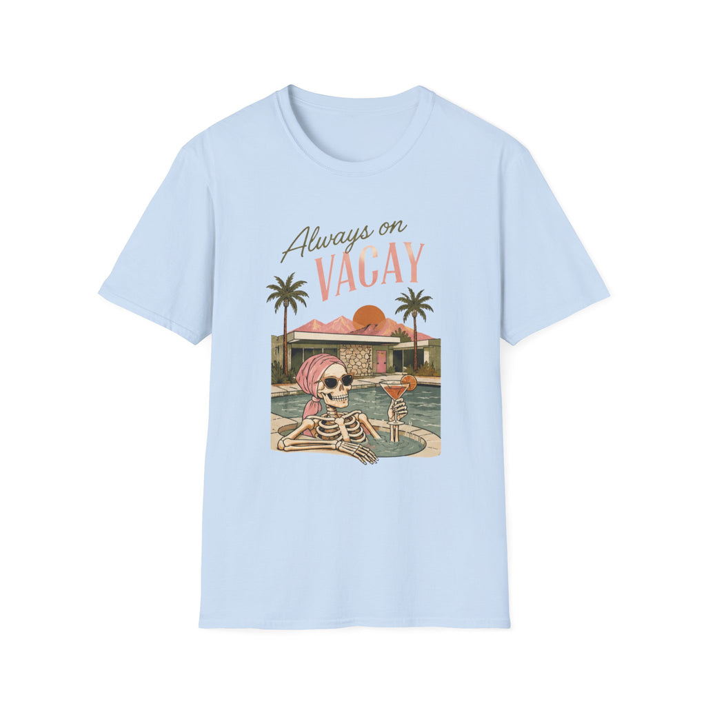 Always On Vacay T-Shirt — Retro Palm Tree Vacation Tee - Boo Crew Boutique