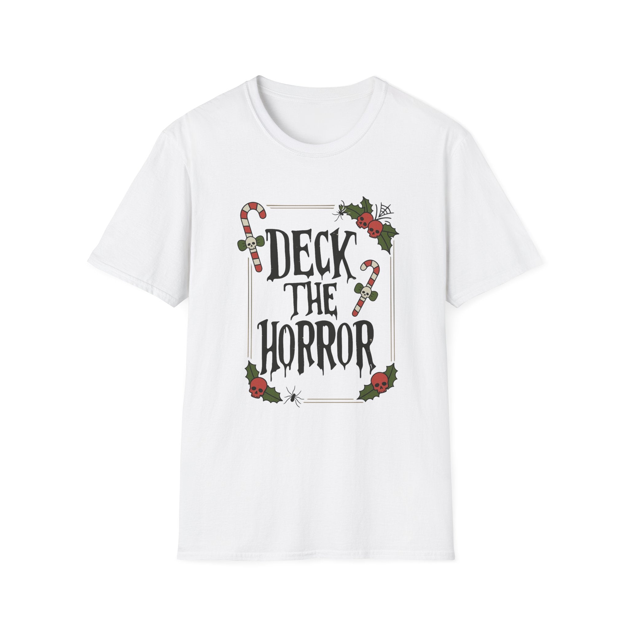 Christmas Horror T-Shirt, Merry Christmas Tee, Unisex Graphic Shirt, Gift for Horror Lovers, Deck the Horror Tee